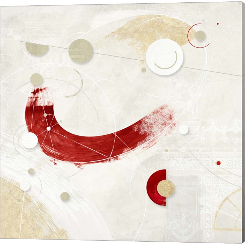 Galassia (Rosso) by Arturo Armenti 14" x 14" Canvas Wall Art (Set of 2)