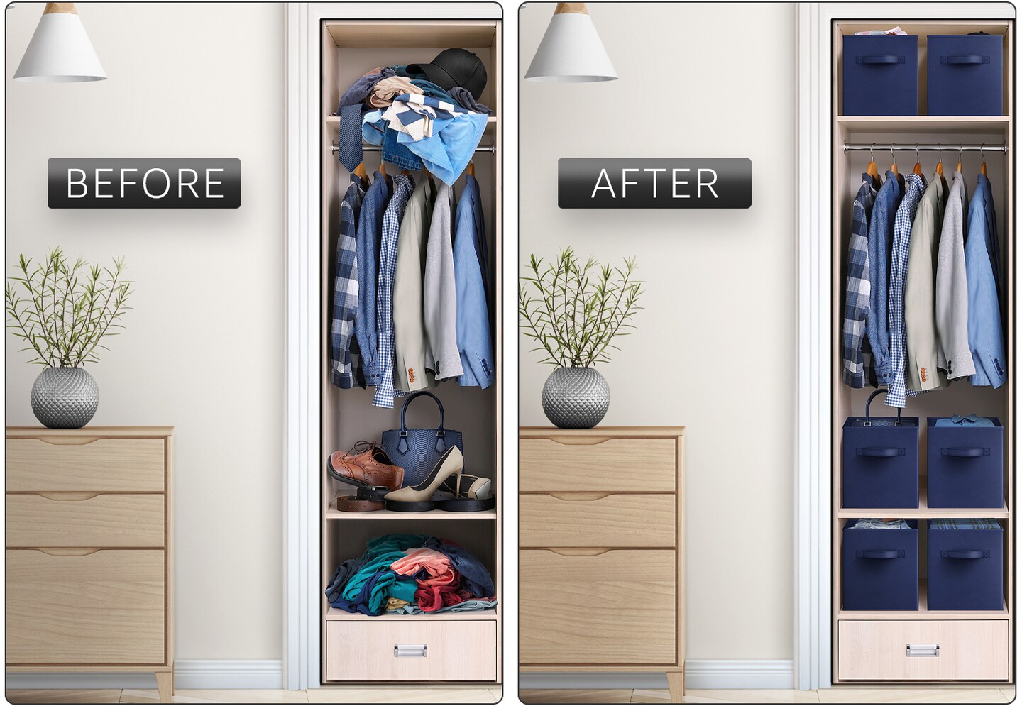 Sorbus Fabric Storage Cubes, Large 13 Inch Storage Bins, Foldable Cube Baskets with Handle, 1-Pc Solid Colors