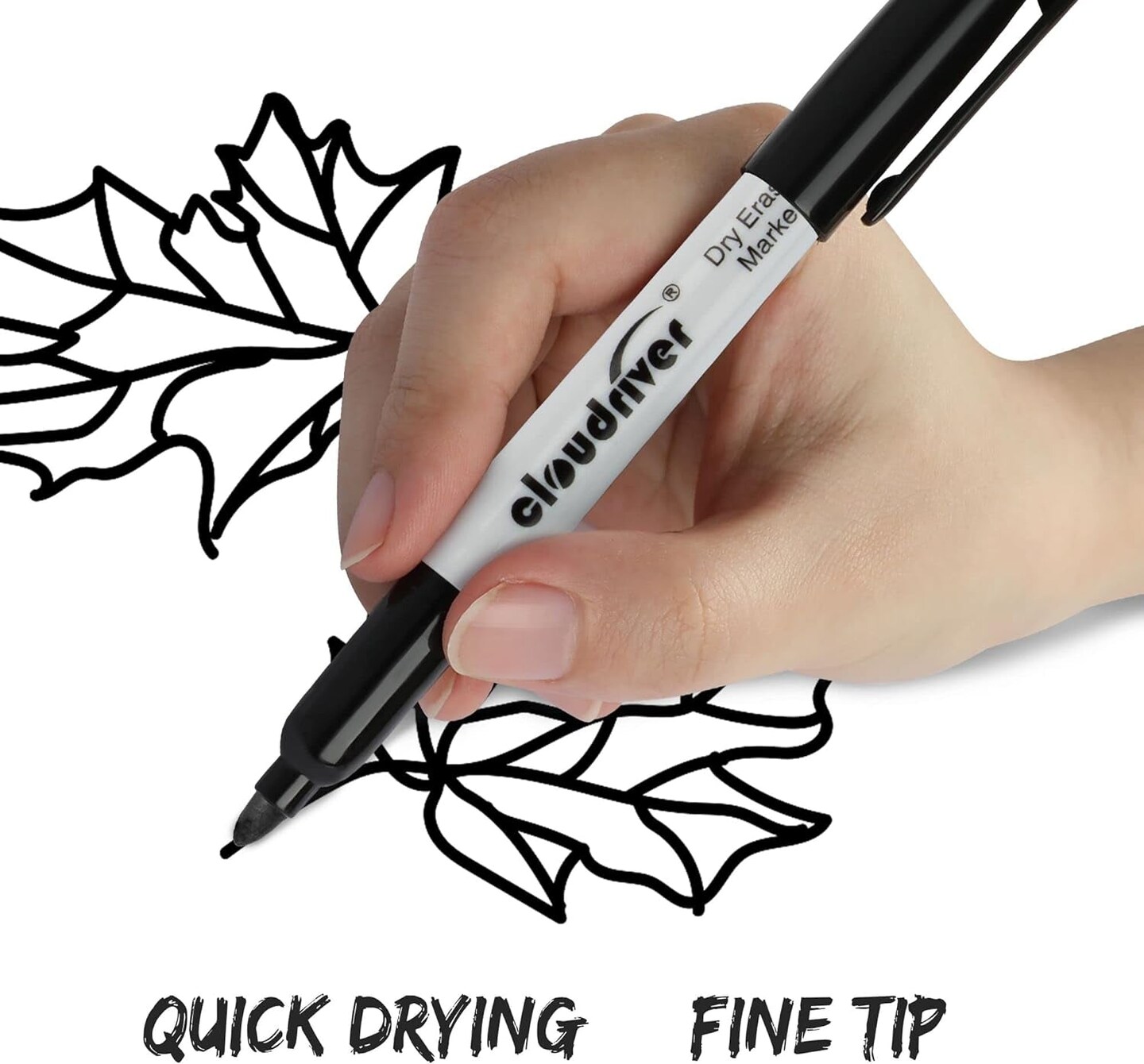 Dry Erase Markers 128 Pack, Black Whiteboard Markers, Fine Tip, Low Odor, Bulk Dry Erase Marker for Office, Home and School Supplies