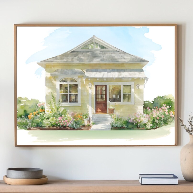 Custom watercolor wall art print sale