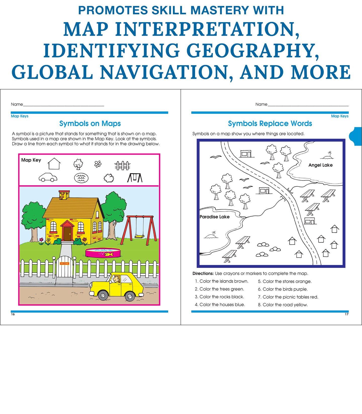 Carson Dellosa Complete Book of Maps and Geography Workbook, Grades 3-6 Social Studies Covering Countries of the World and Global Geography, Classroom or Homeschool Curriculum