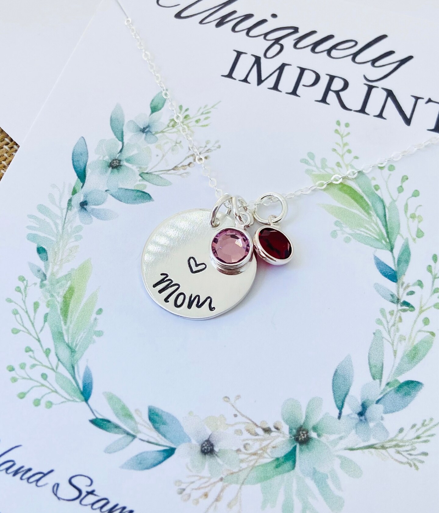 Mom Birthstone Necklace, Sterling Silver Grandma Birthstone Necklace,  Sterling Silver Mimi Necklace MakerPlace by Michaels