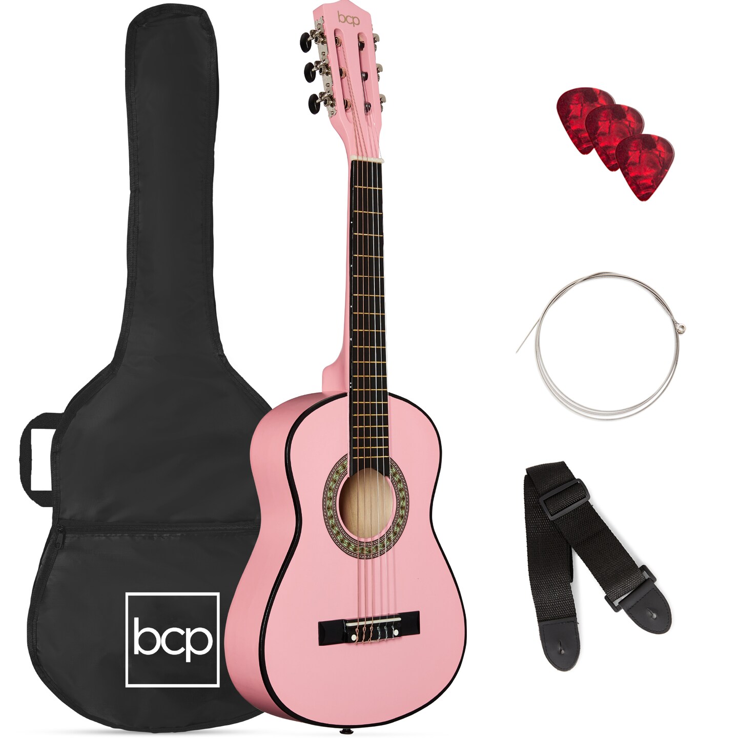 Best Choice Products 30in Kids Acoustic Guitar Beginner Starter Kit with Strap, Case, Strings