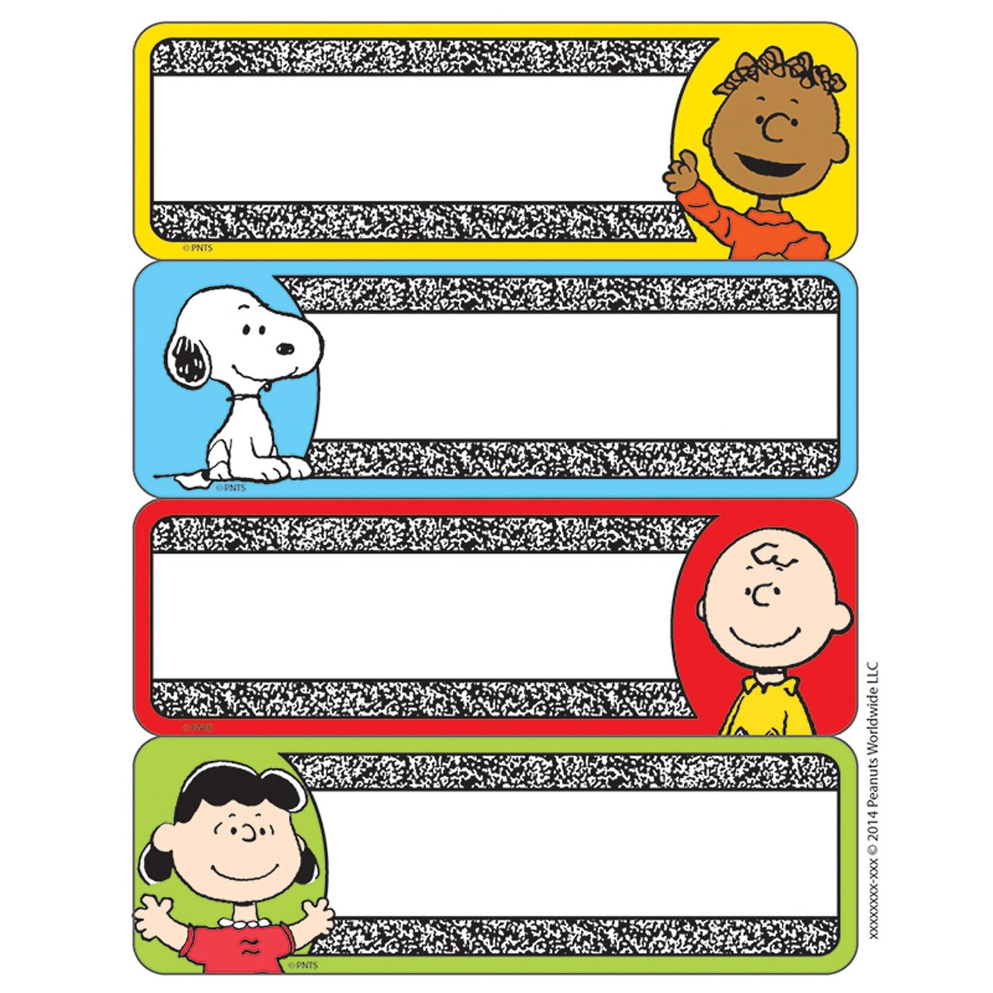 Peanuts&#xAE; Composition Label Stickers, Pack of 56