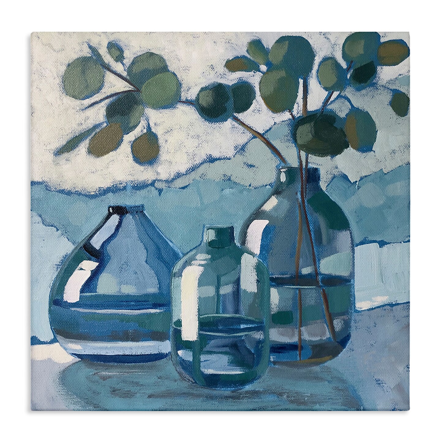 Stupell Industries Soothing Eucalyptus Ikebana Vases Canvas Wall Art