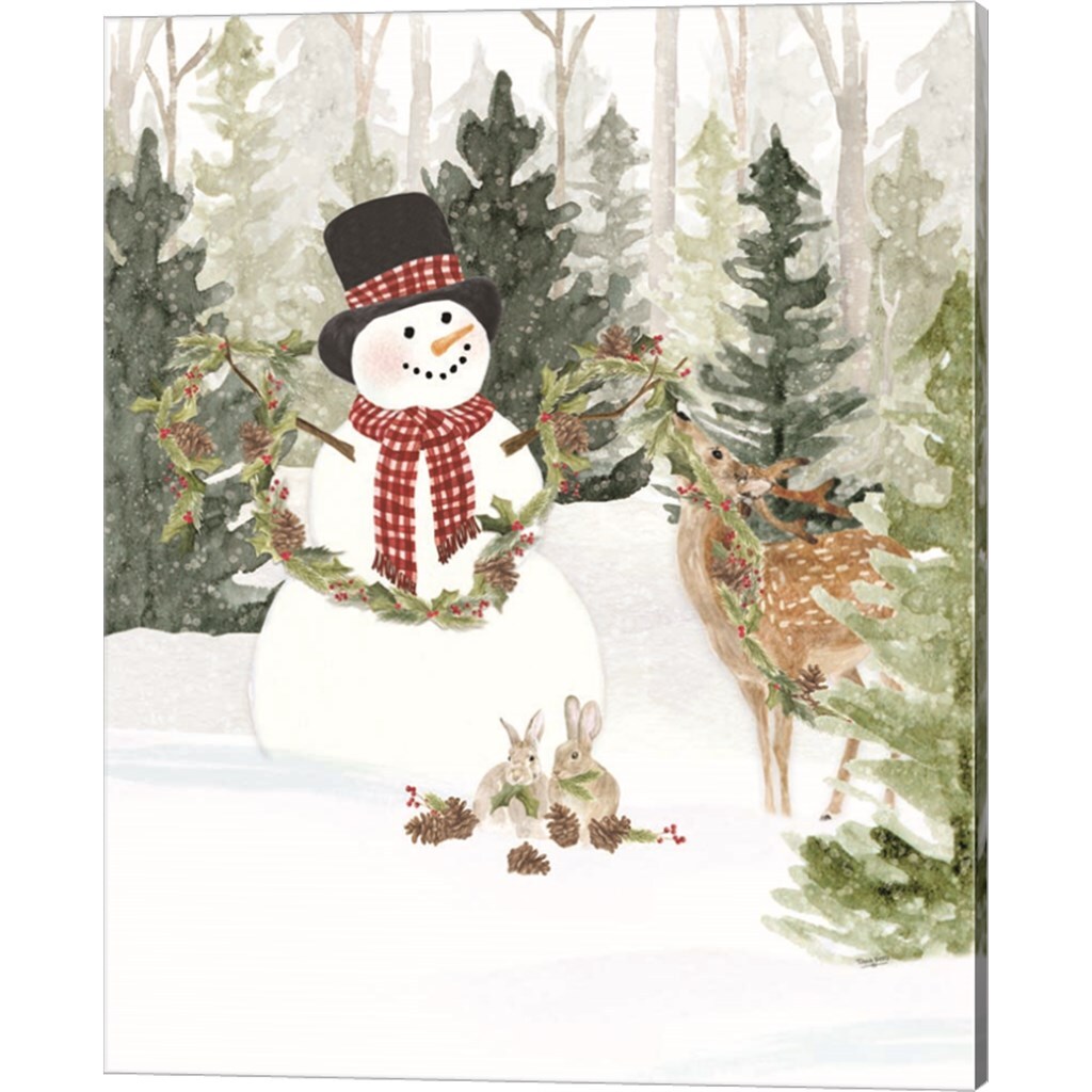 Christmas in the Woods A by Tara Reed 12" x 15" Canvas Wall Art (Set of 2)