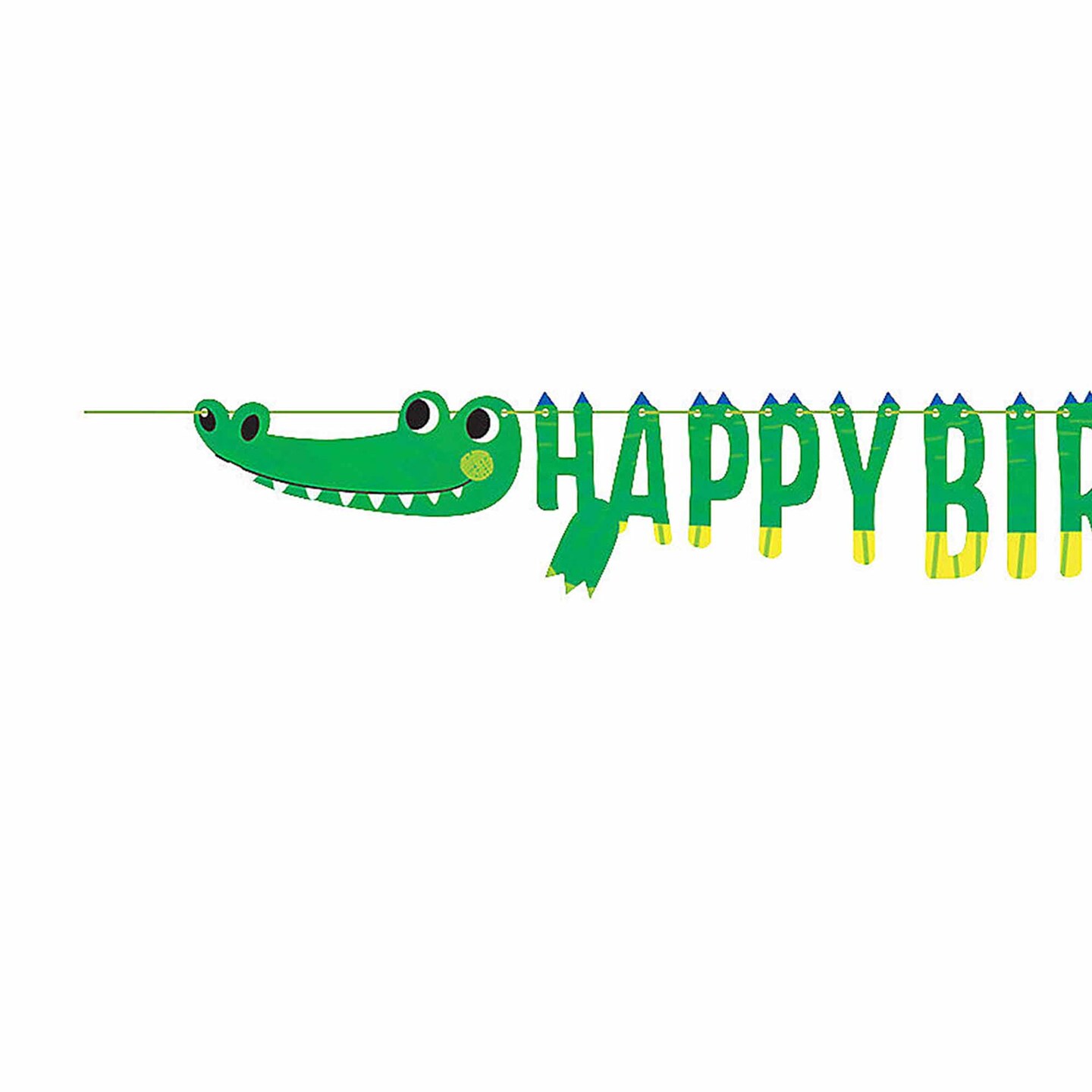 Alligator Happy Birthday Banner