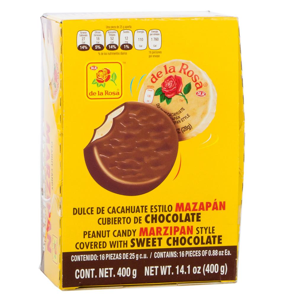 De La Rosa Mazapan Con Chocolate 14.1oz 400g 16ct