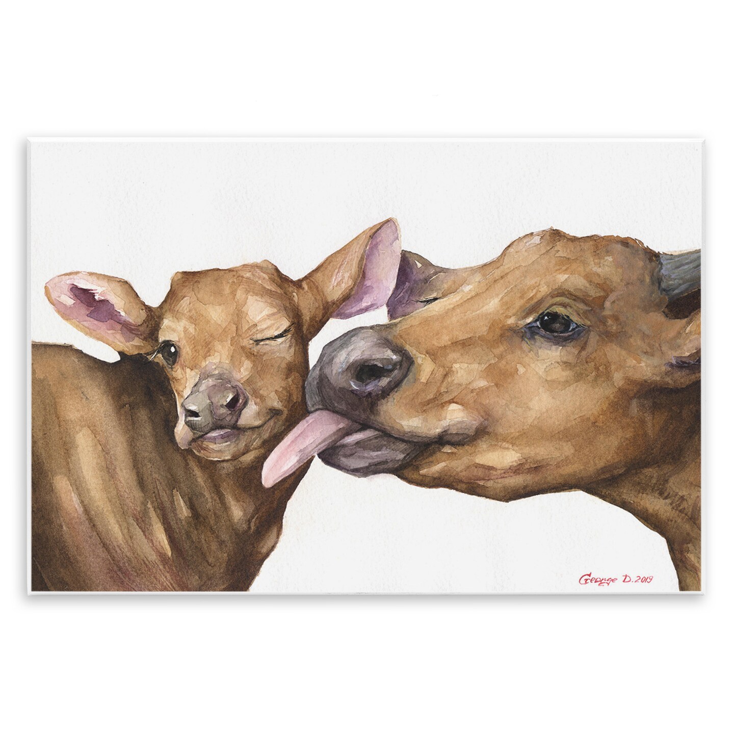 Stupell Industries Happy Cow Mother &#x26; Calf Wall Plaque Art