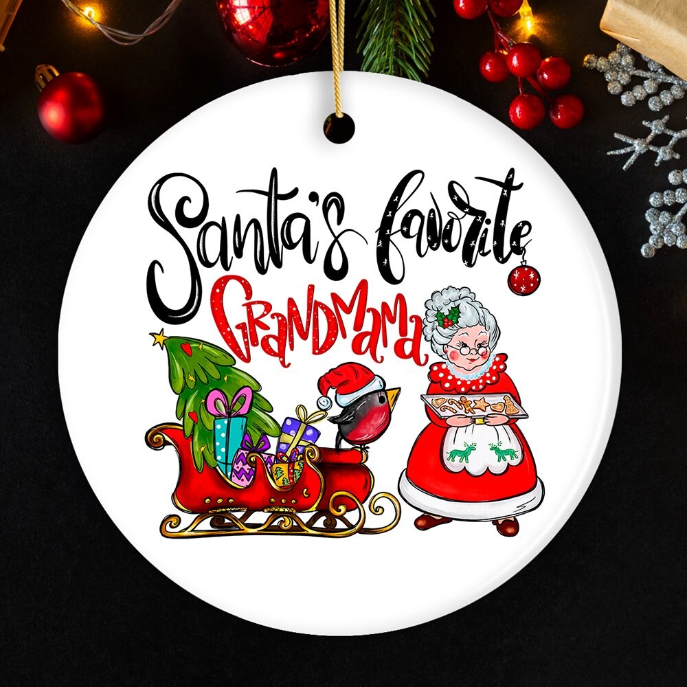 Santa&#x2019;s Favorite Grandmama Christmas Ornament, Grandmother Gift