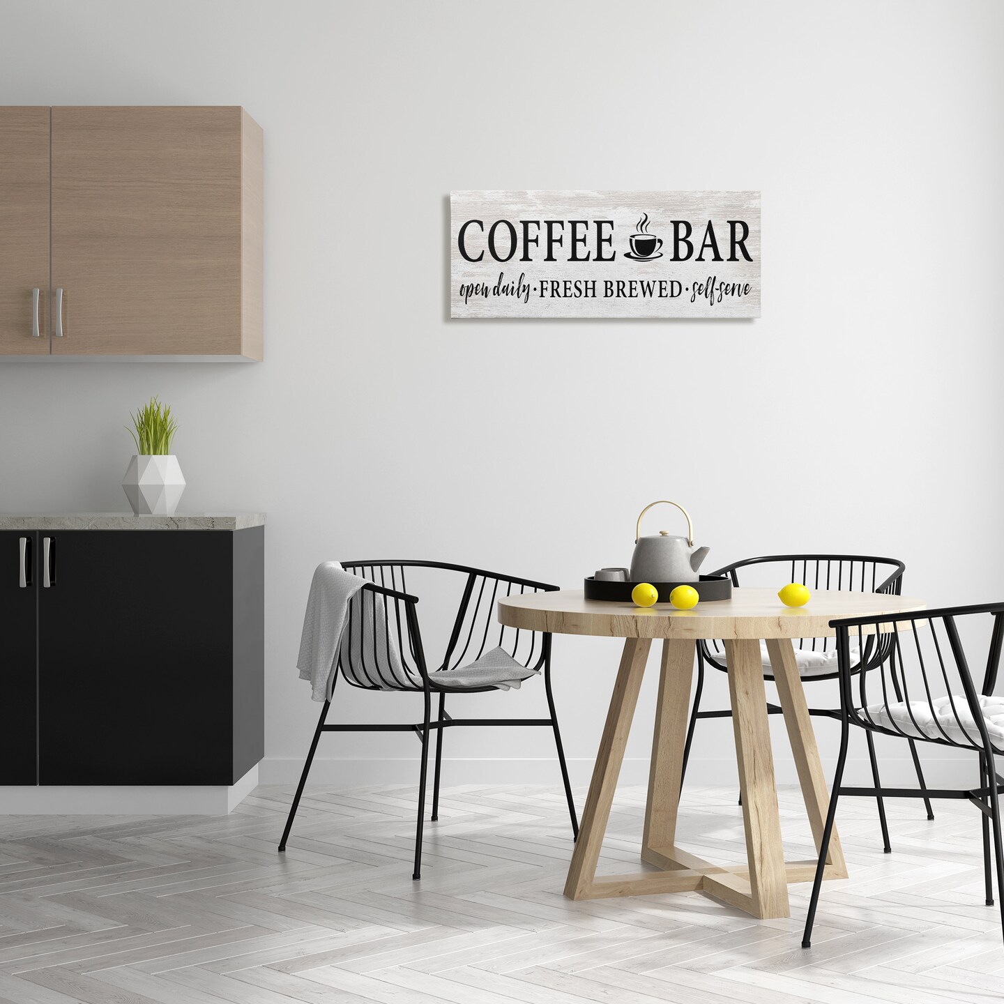Stupell Industries Coffee Bar Cafe Rustic Sign Canvas Wall Art