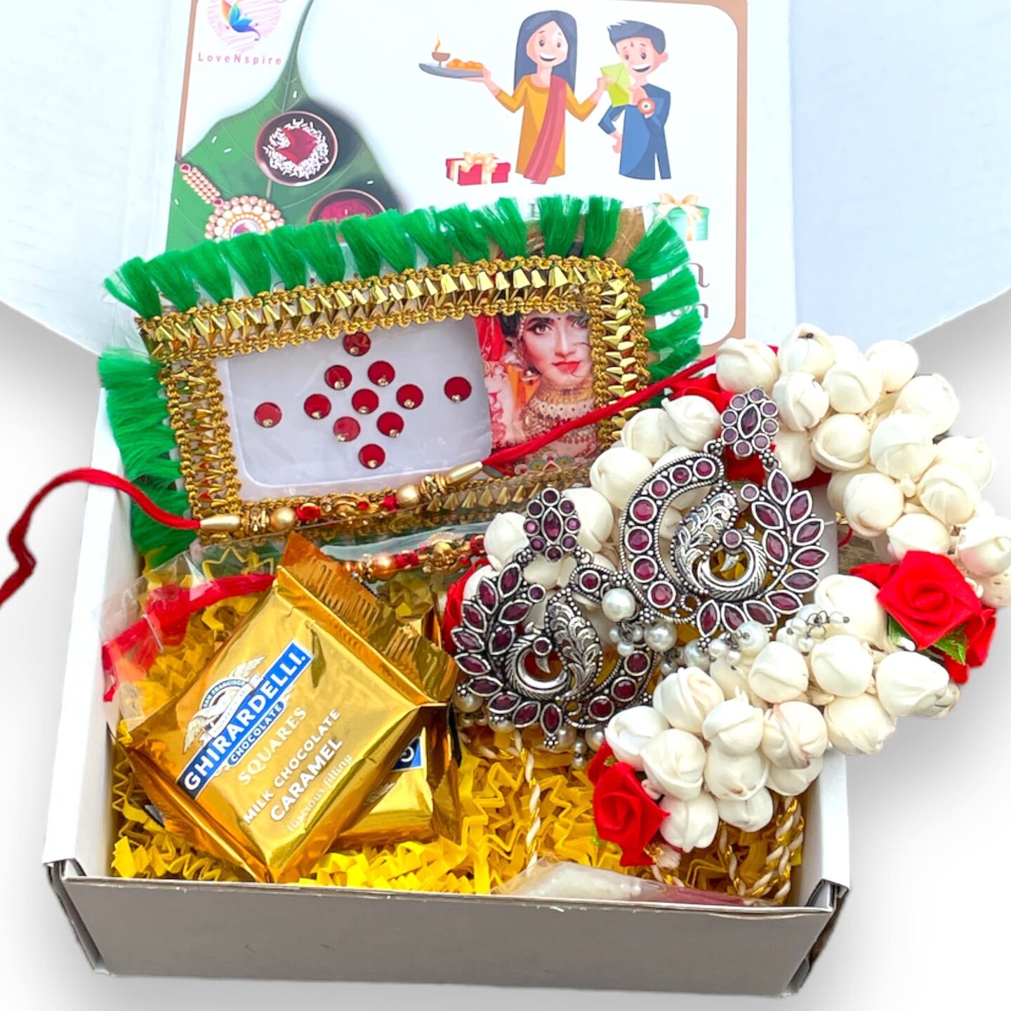 Rakhi Gift Hamper Rakhi for Sister Bhabhi Rakhi Set of 2 with Roli Chawal - Raksha Bandhan Bracelet Rakhi