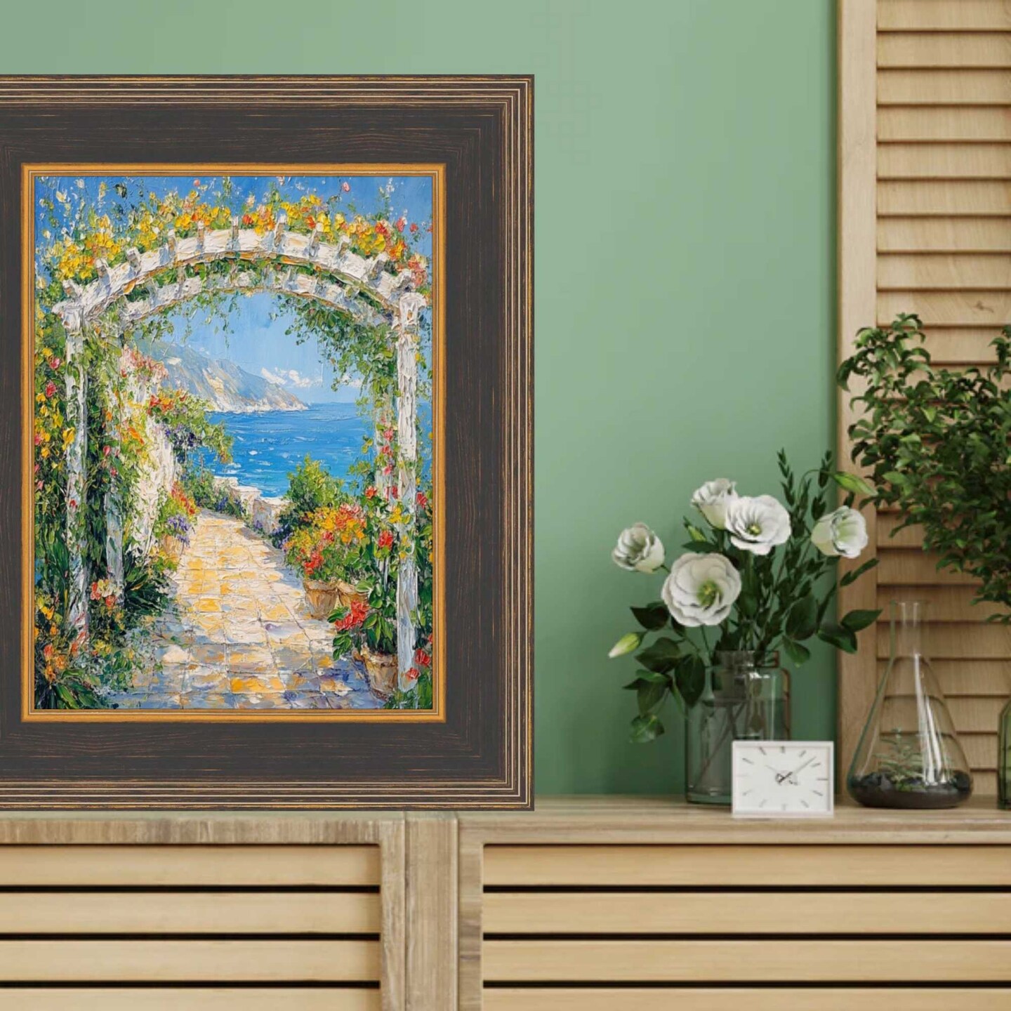 Wide Black Antique Gold Picture Frame 30x40 frame