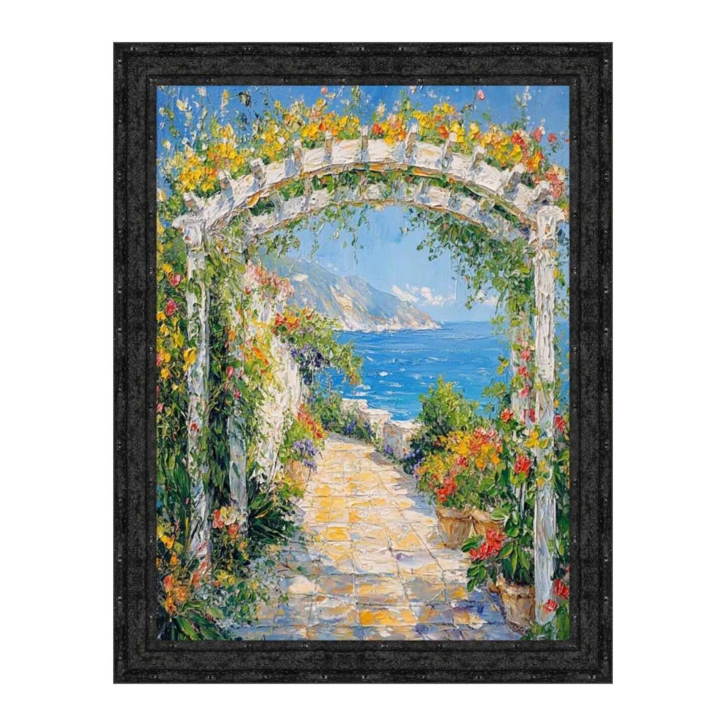 Industrial Iron Black Rail Picture Frame 22x28 frame