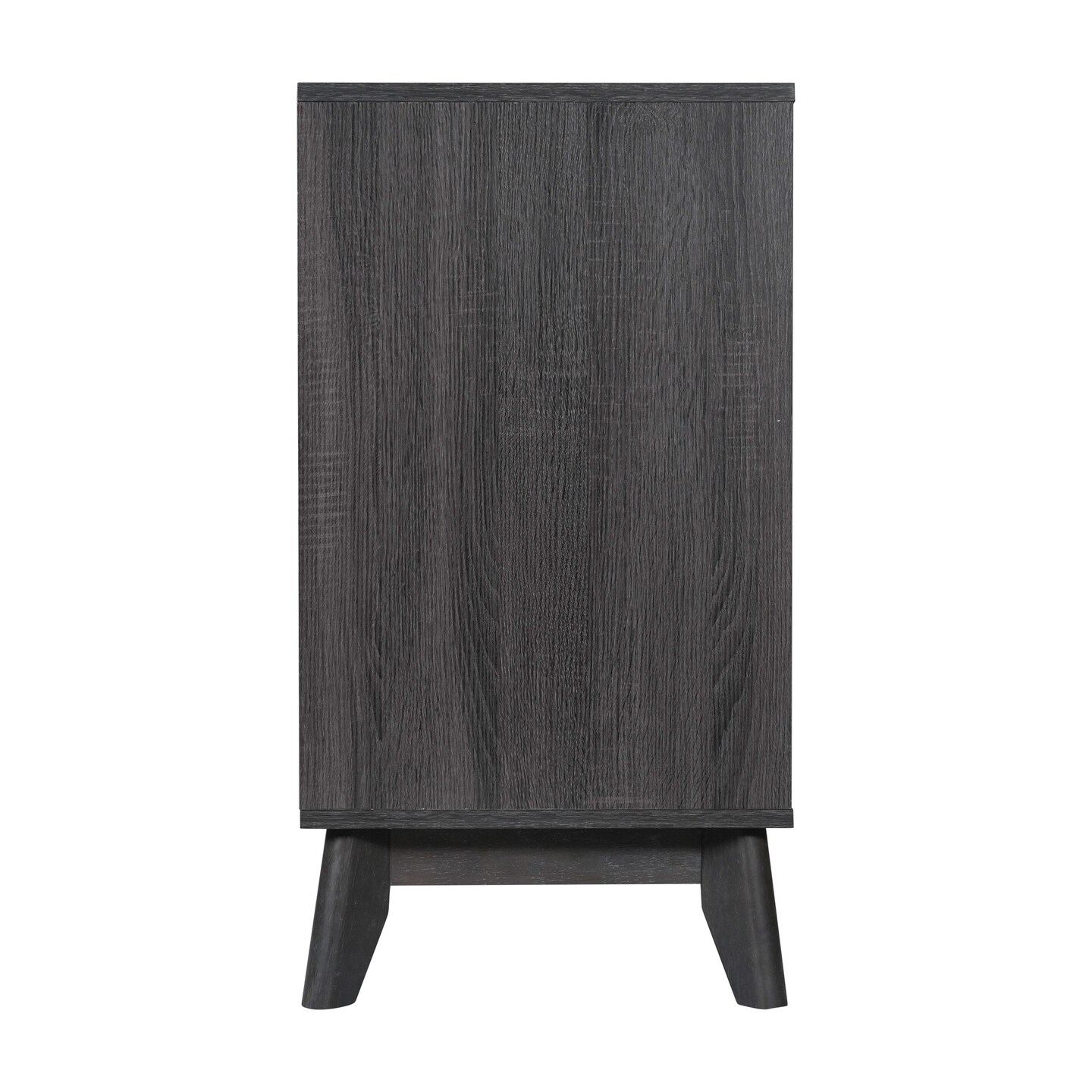 Merrick Lane Blakely Mid-Century Modern Four Door Buffet, TV Stand with Shelving