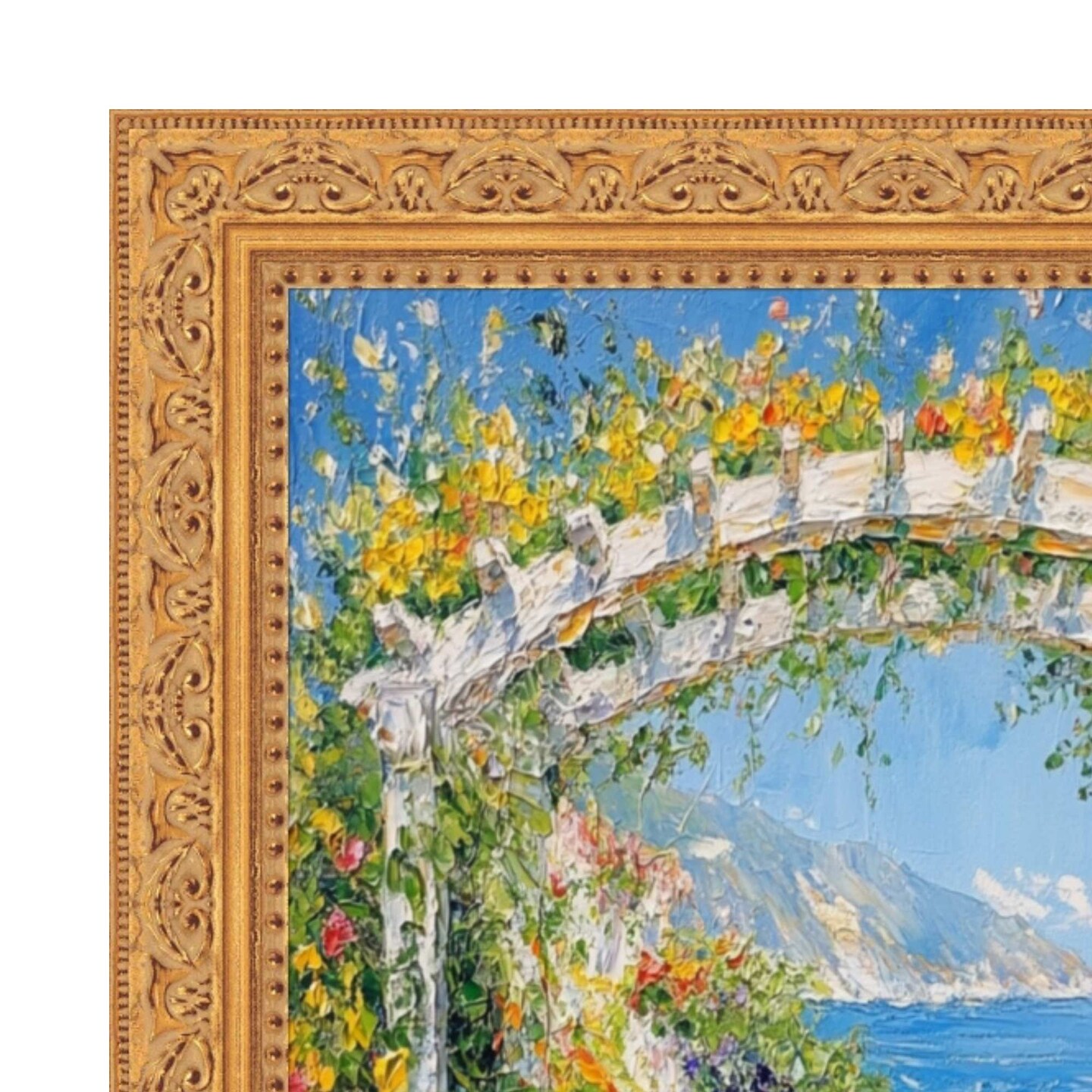 Ornate Gold Baroque With Bead Picture Frame 16x20 frame