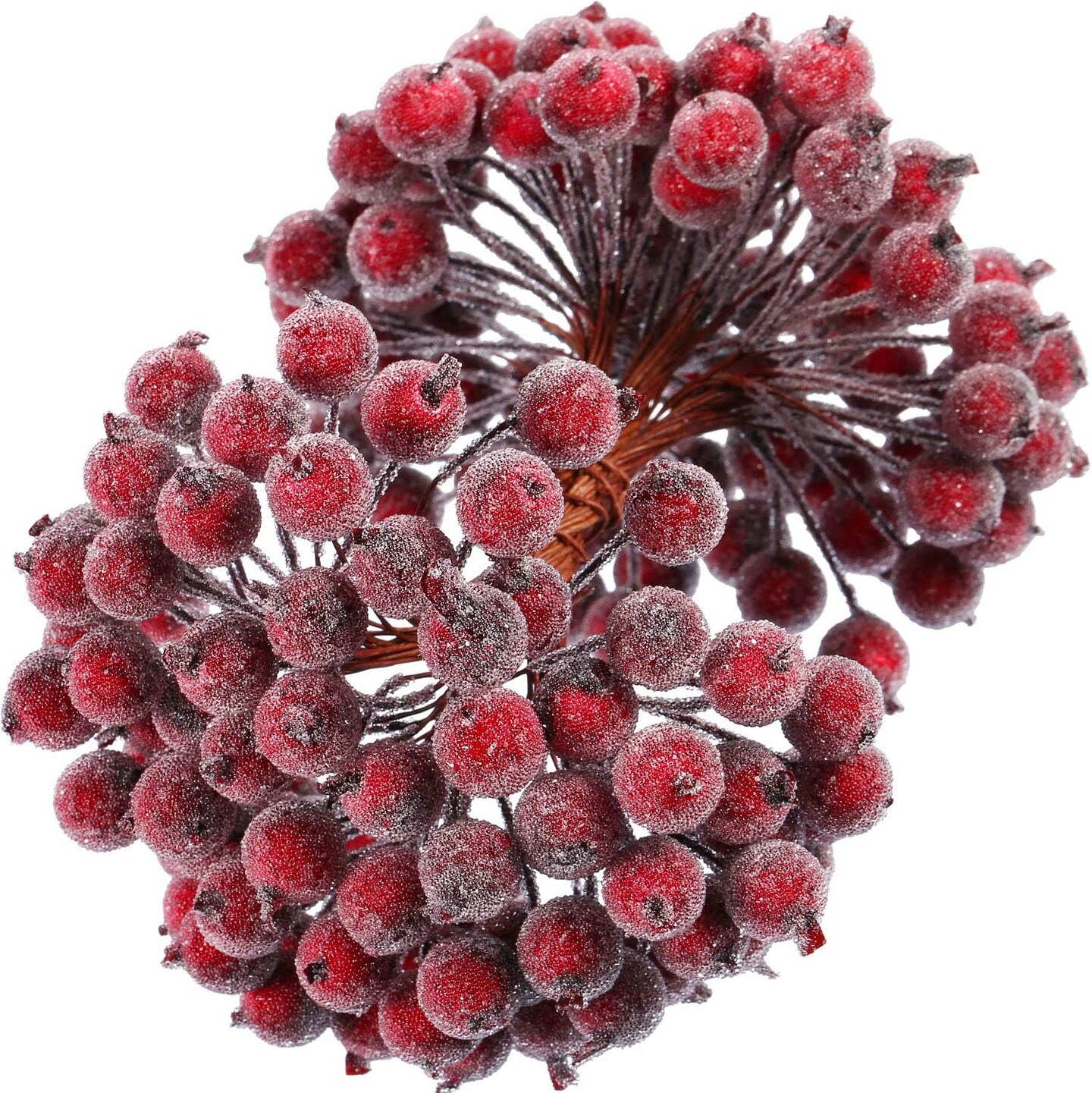 400 Pieces Artificial Berry Stems (Dark Red)