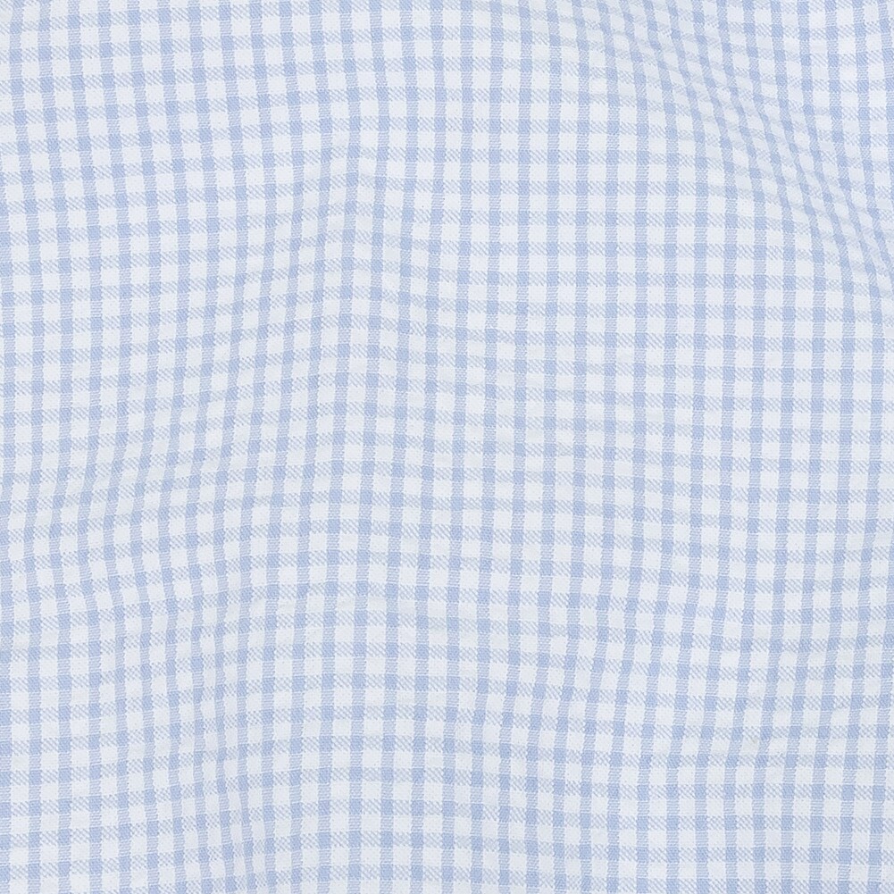 1 Yard Cotton Seersucker Light Blue Gingham