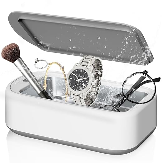 Ultrasonic Jewelry Ring Cleaner,50W 25oz (700ml) 60KHz Portable Professional Ultrasonic Jewelry Ring Cleaner Machine for Cleaning, Earrings,Glasses, Jewelry, Rings, Dentures