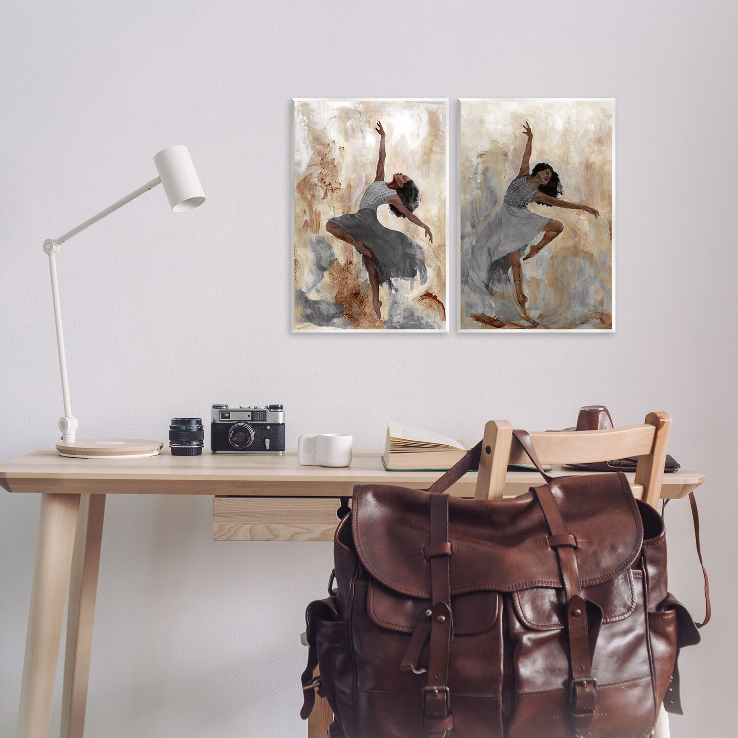 Stupell Industries Abstract Interpretive Dance Figure 2 pc Wall Plaque Art Set Design by Charity Henderson