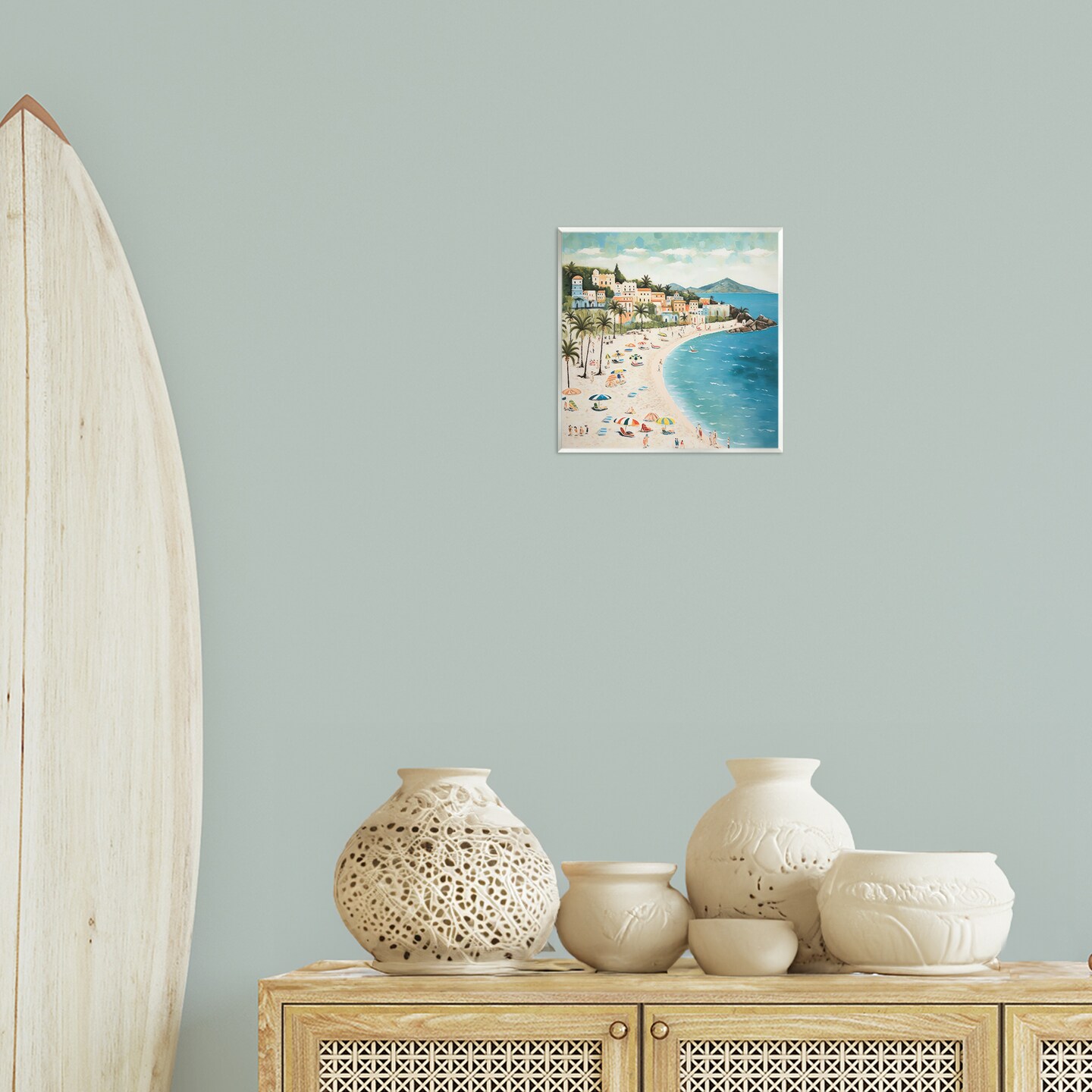 Stupell Industries Beach Water's Edge Wall Plaque Art Design by Lazar Studio