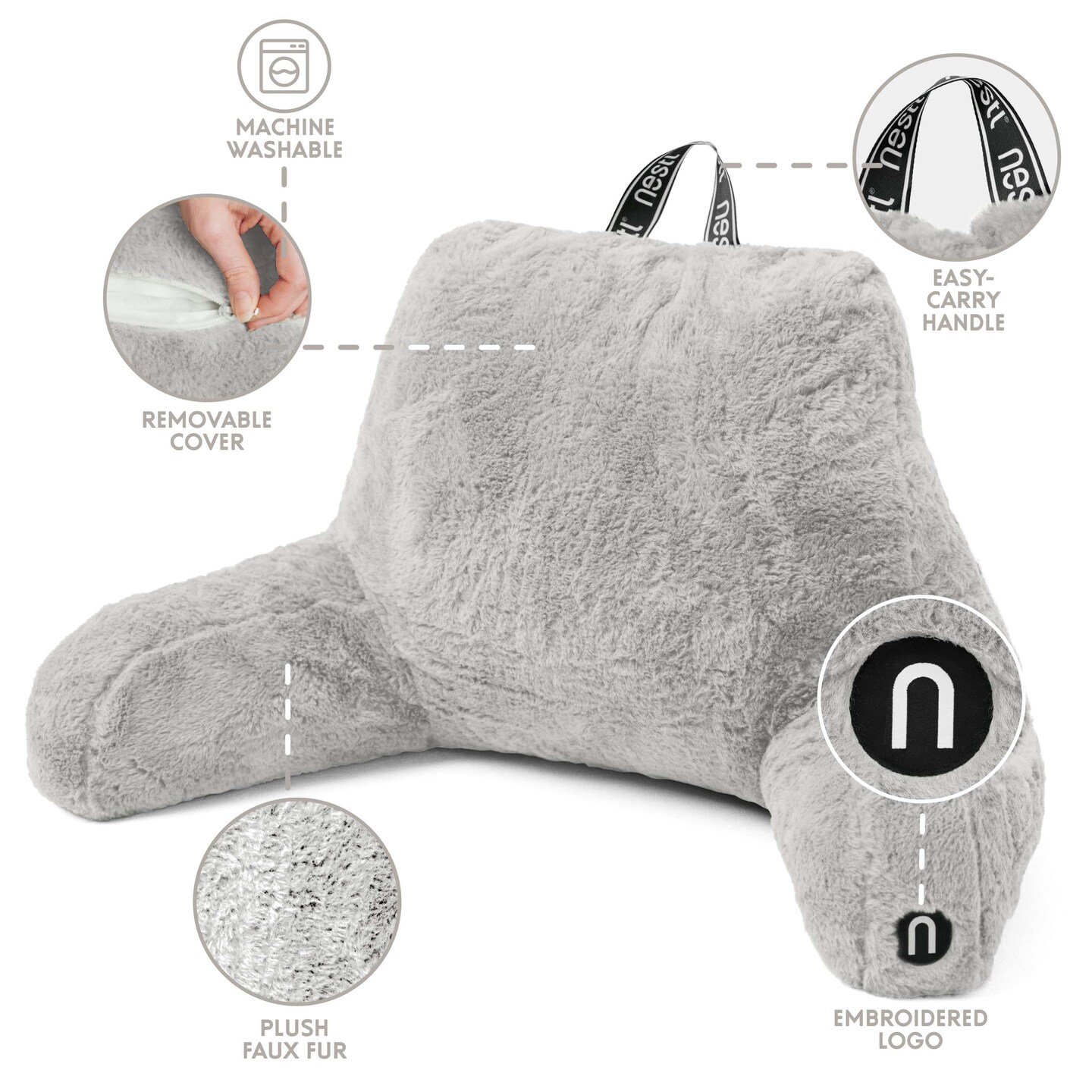 Nestl Fur Reading Pillow