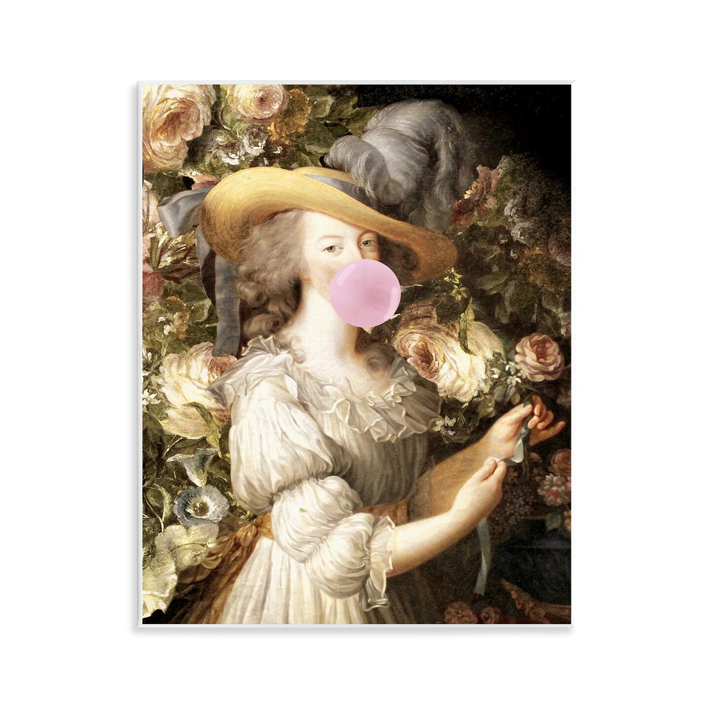Stupell Industries Renaissance Lady & Gum Wall Plaque Art Design by Piddix