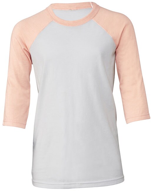 Bella + Canvas&#xAE; Youth Three-Quarter Sleeve Baseball T-Shirt