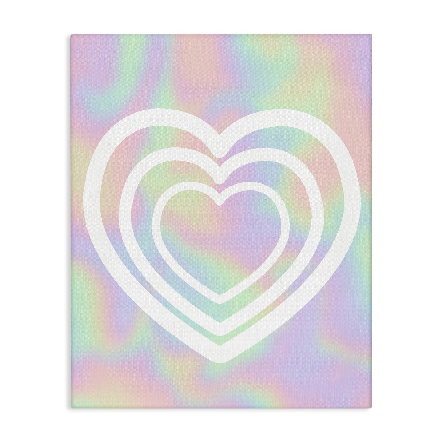 Stupell Industries Pastel Pattern with Hearts Canvas Wall Art Design by Daphne Polselli