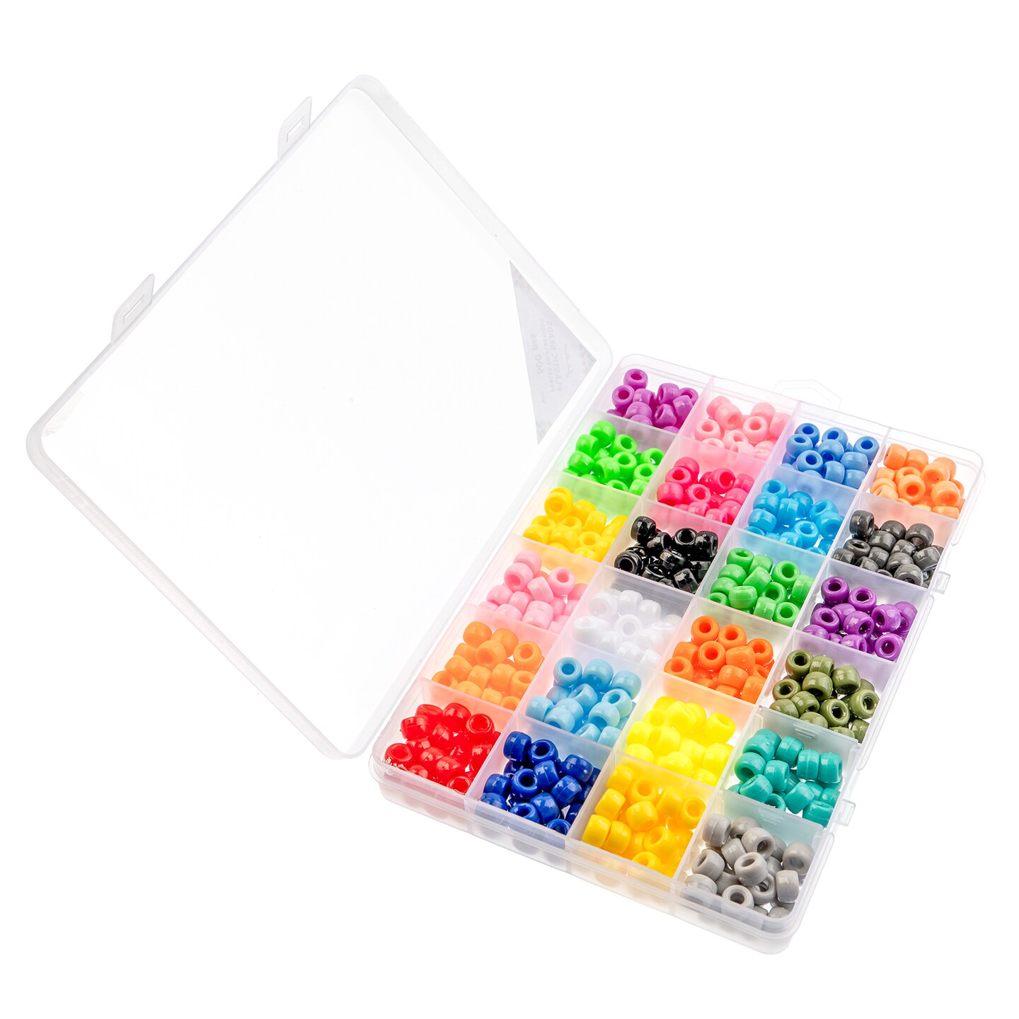 John Bead 600-Piece Assorted Plastic Alphabet Pony Beads Jewelry Making Beads Box