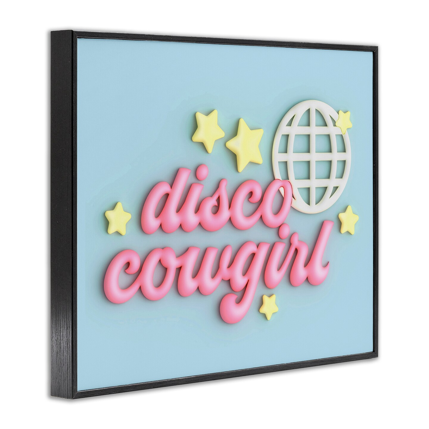 Stupell Industries Retro Disco Cowgirl Framed Giclee Wall Art Design by Ziwei Li