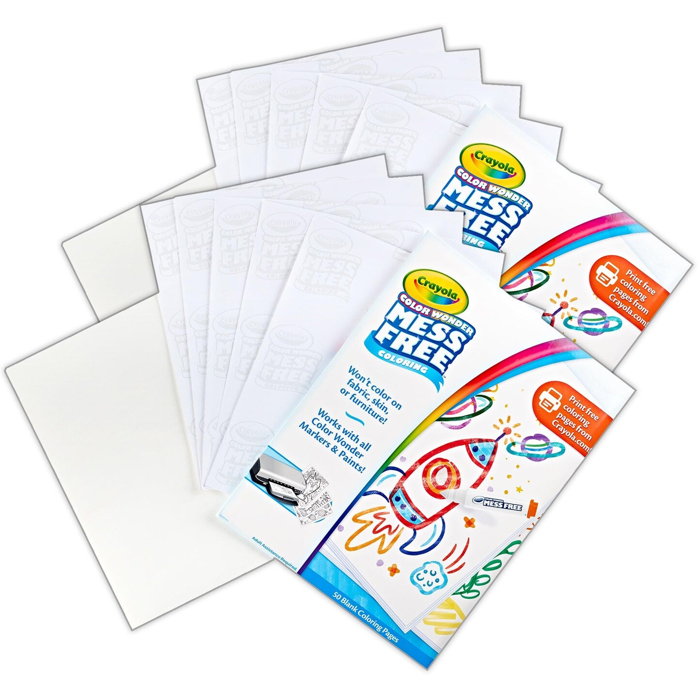 Color Wonder&#xAE; Blank Coloring Pages, 50 Per Pack, 2 Packs
