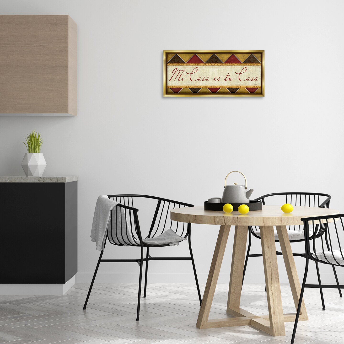 Stupell Industries Bienvenida Mi Casa Tu Casa Framed Floater Canvas Wall Art