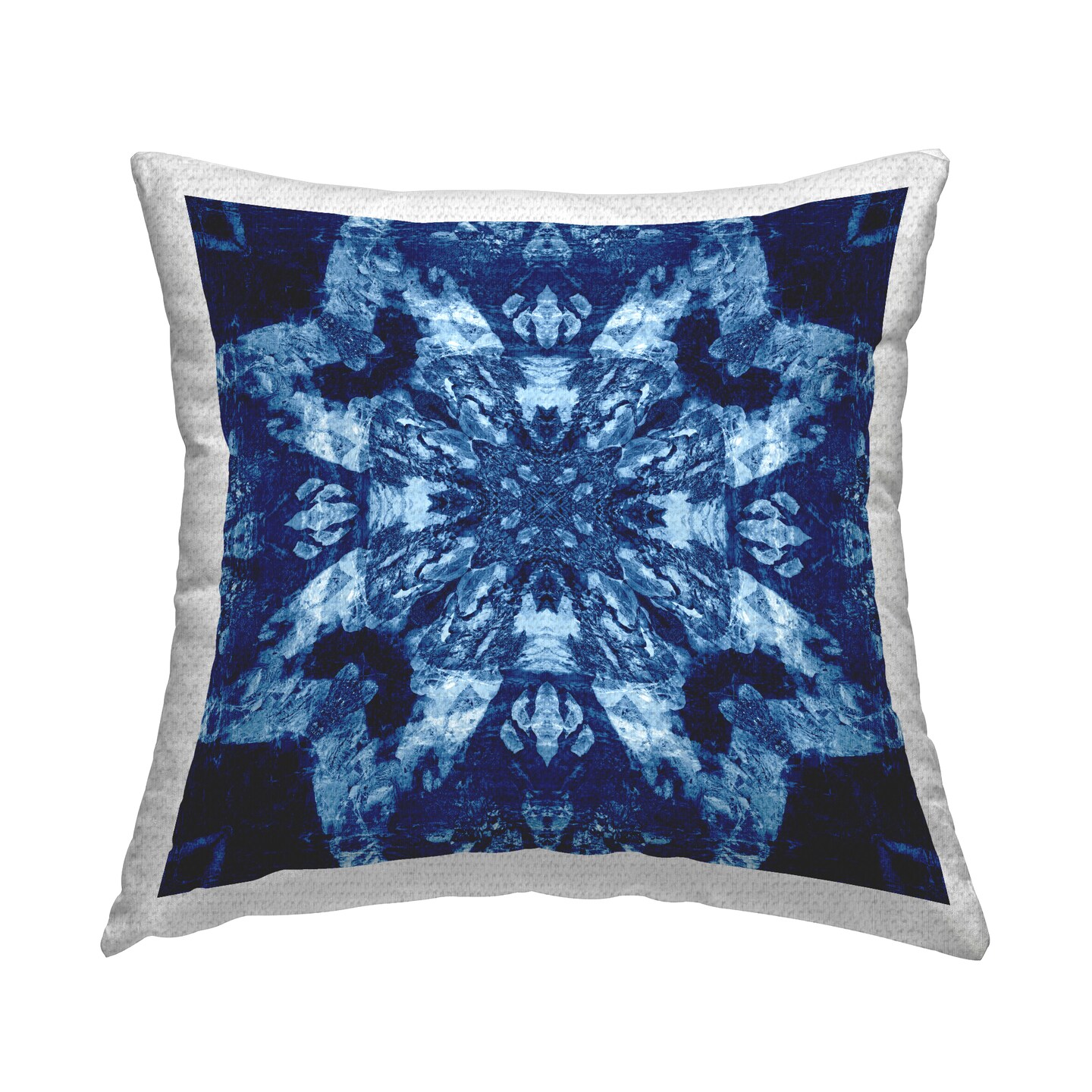 Geometric Symmetry Pattern Outdoor Printed Pillow Design by Elspeth Helen Meabank Perkin, 18 x 7 x 18