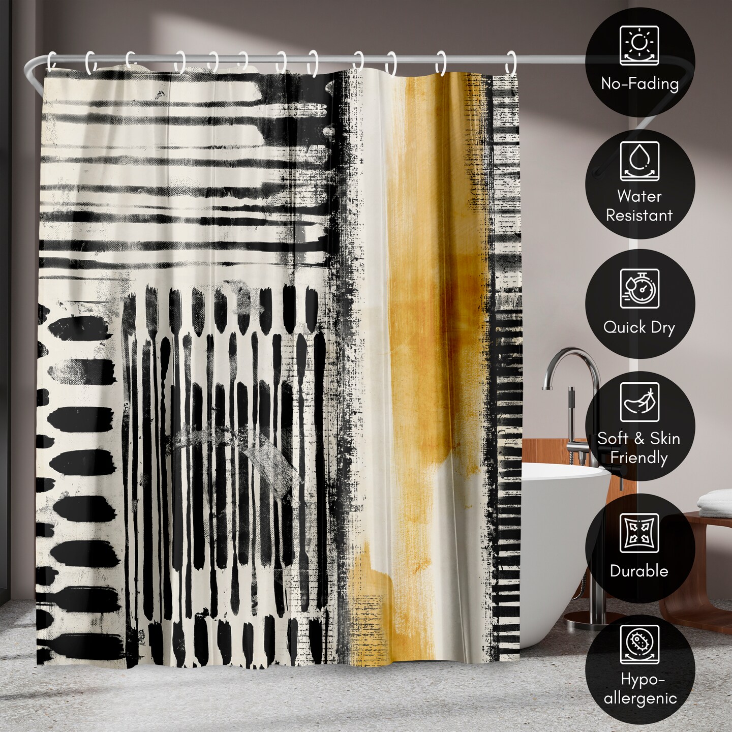 Americanflat 71" x 74" Shower Curtain, No Borders IV by PI Creative Art