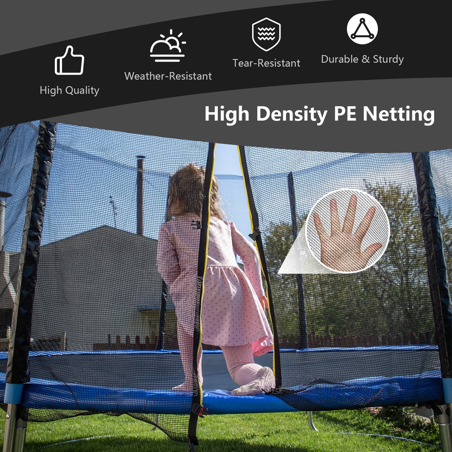 Trampoline Safety Replacement Protection Enclosure Net