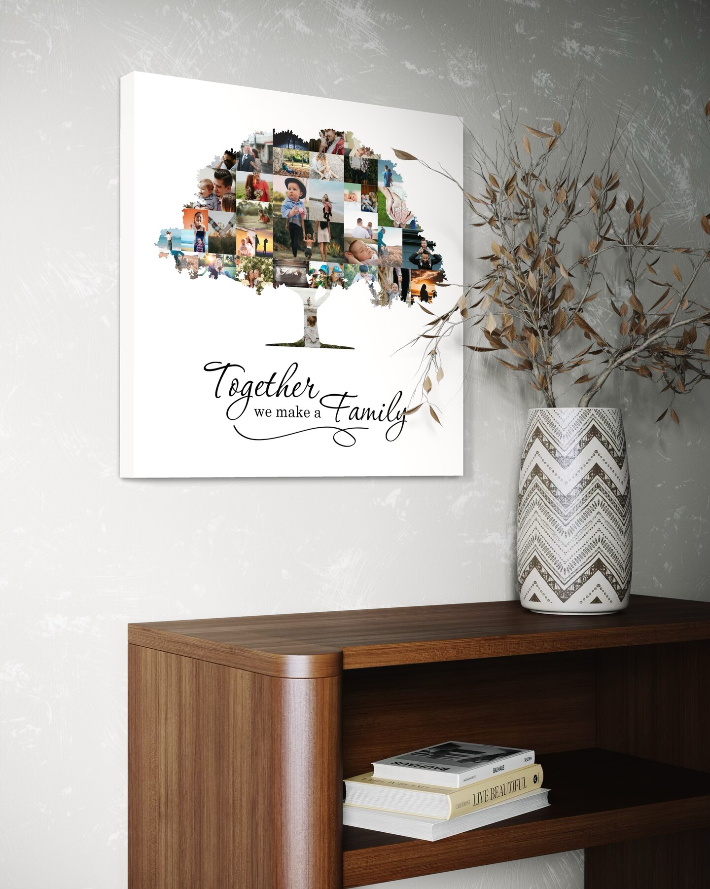 Custom Family Tree Photo Collage Canvas Wall Art - Personalized Picture Collage - Unique Gift for Families, Weddings, Anniversaries product 4