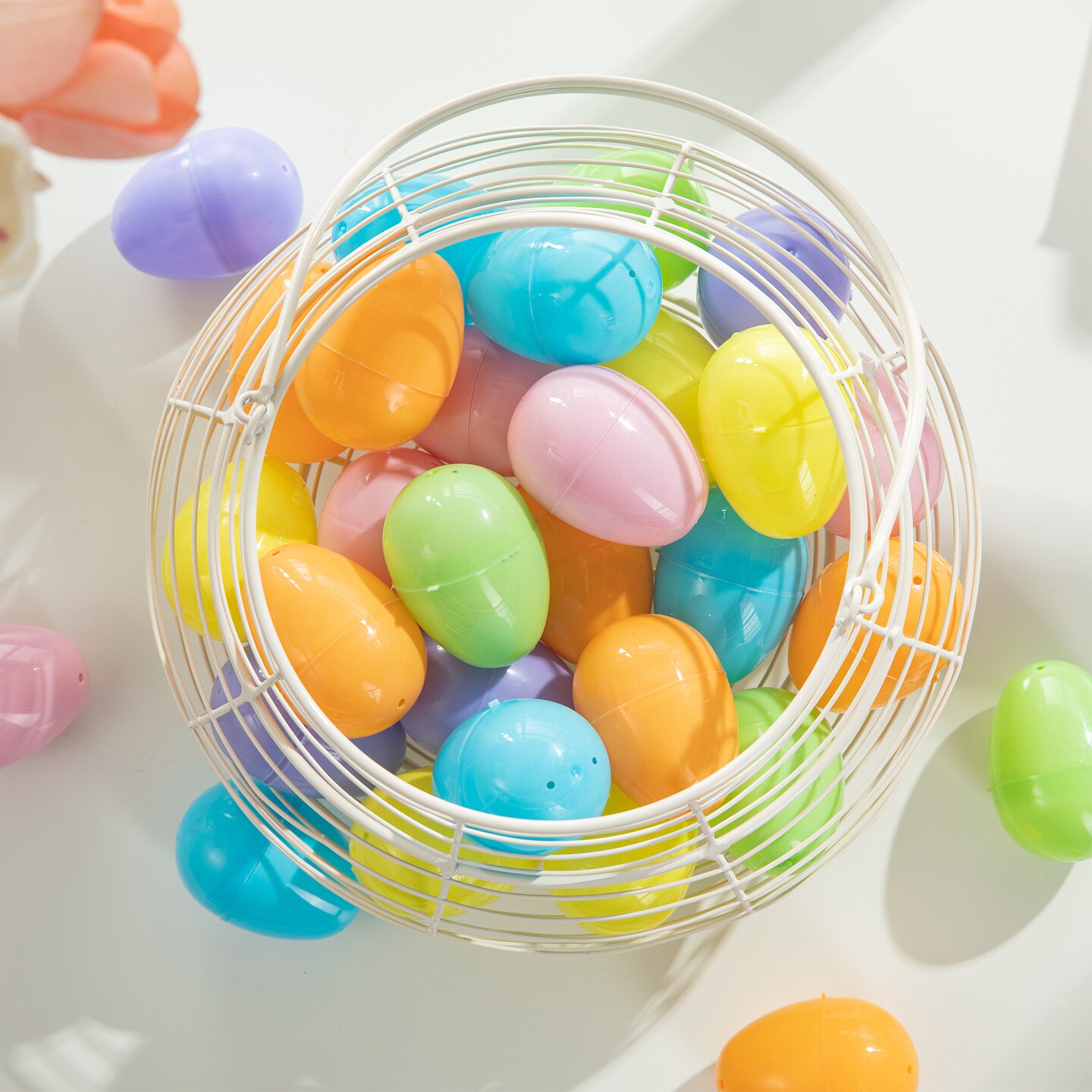 120 PCS/ 180 PCS Easter Plastic Fillable Eggs in 6 Assorted Colors