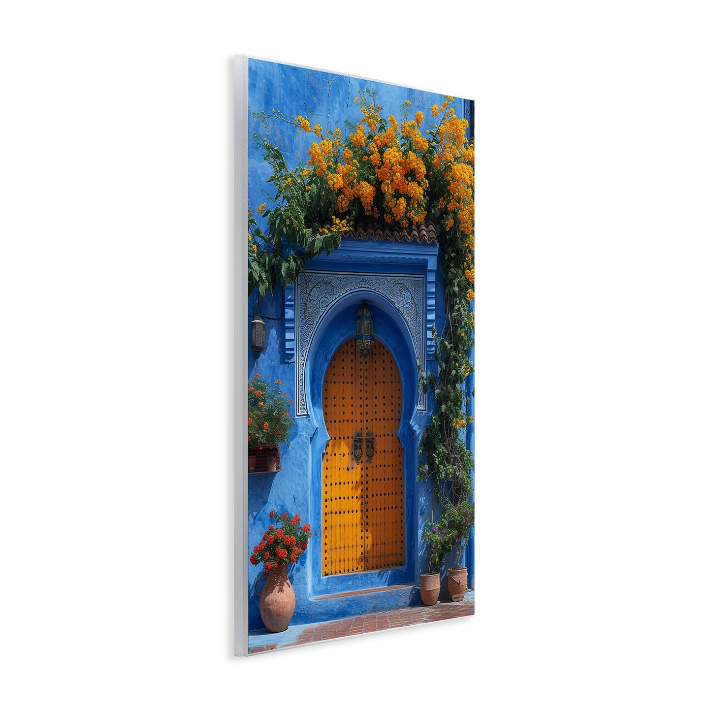 Stupell Industries Blue &#x26; Orange Architecture Wall Plaque Art Design by RB