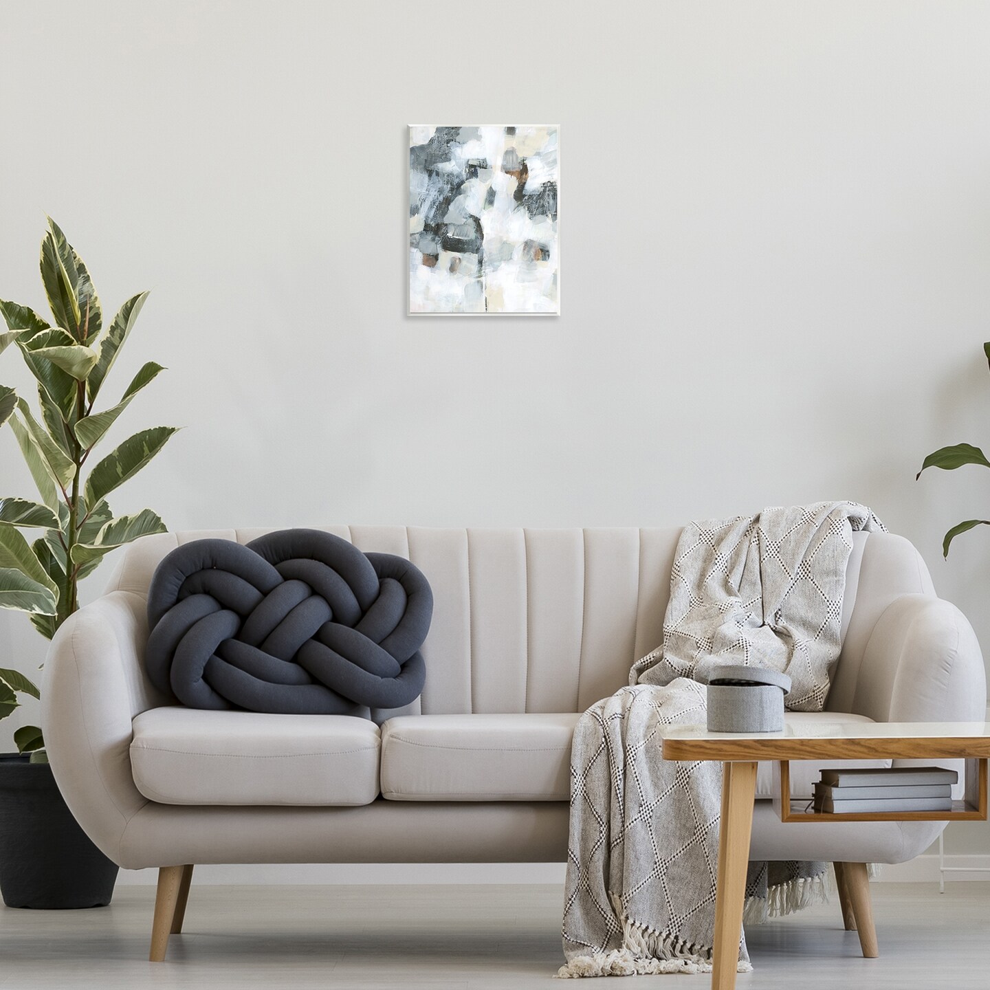 Stupell Industries Grey & White Abstract Pattern Wall Plaque Art Design by Melissa Wang