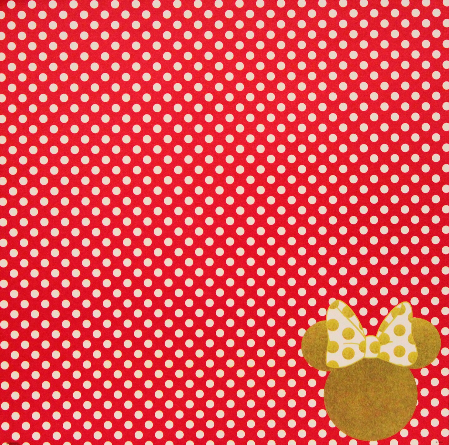 Disney Minnie Mouse Polka Dots 12x12 Scrapbook Paper