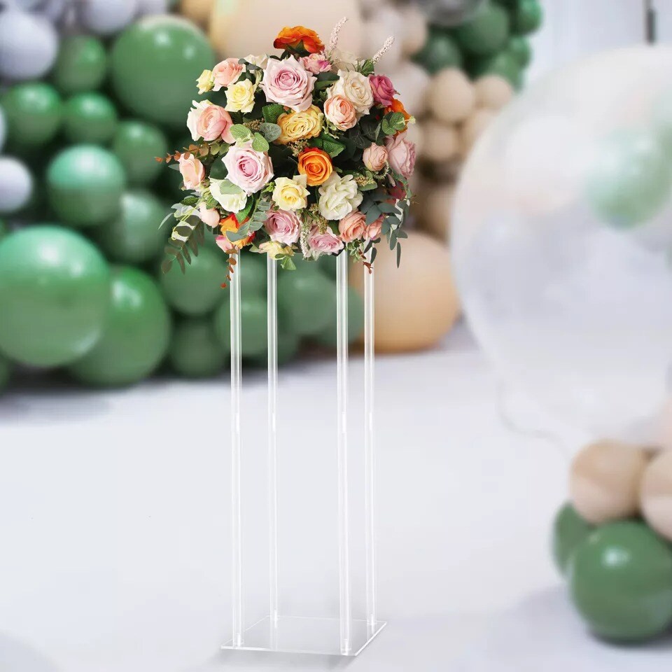 Acrylic Flower Stand Vase Column Stand Wedding Flower Stand Wedding Centerpieces