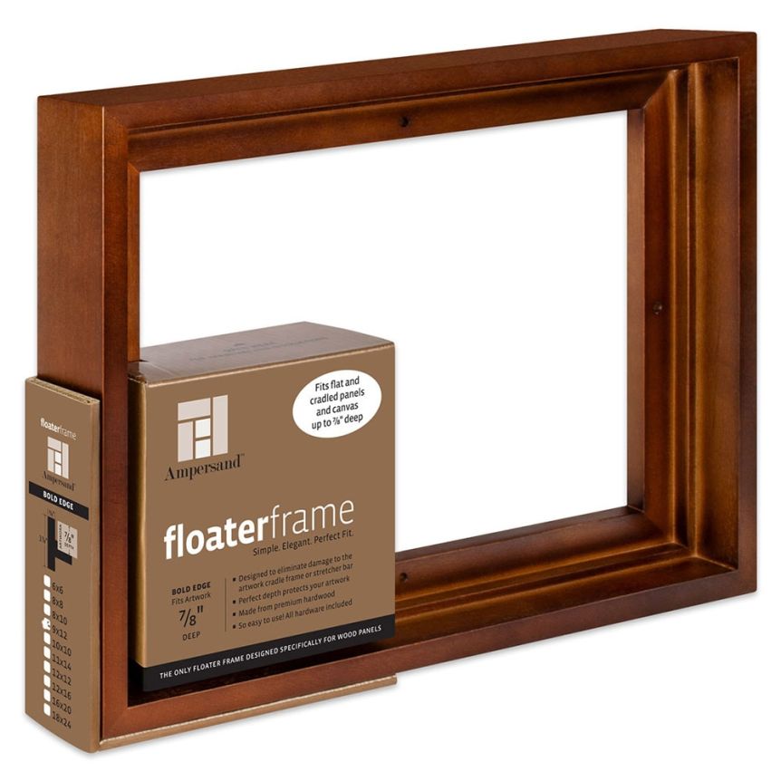 Ampersand Bold Face, Walnut 5&#x22;x7&#x22; Floater Frame, 7/8&#x22; Deep