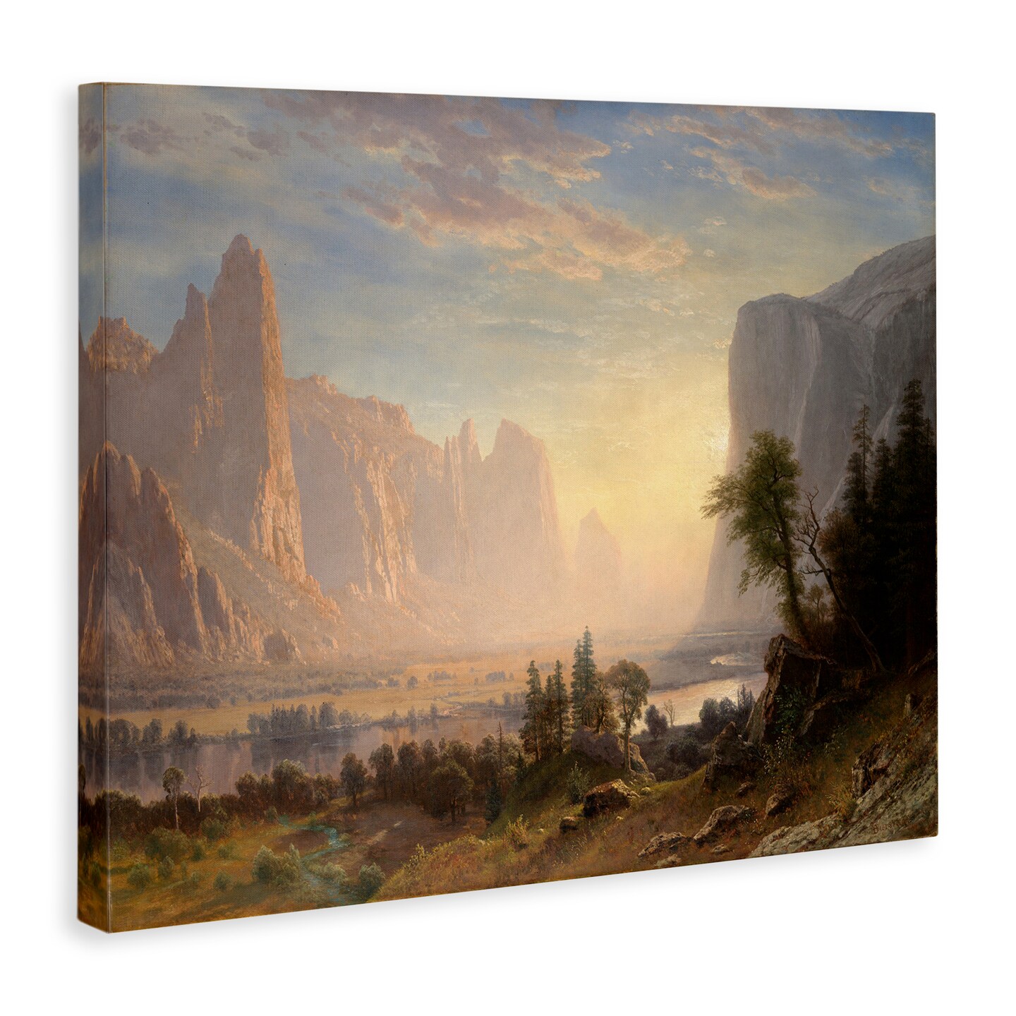 ビエルスター作　ヨセミテの谷 Stupell Industries Classic Bierstadt Valley of Yosemite Canvas