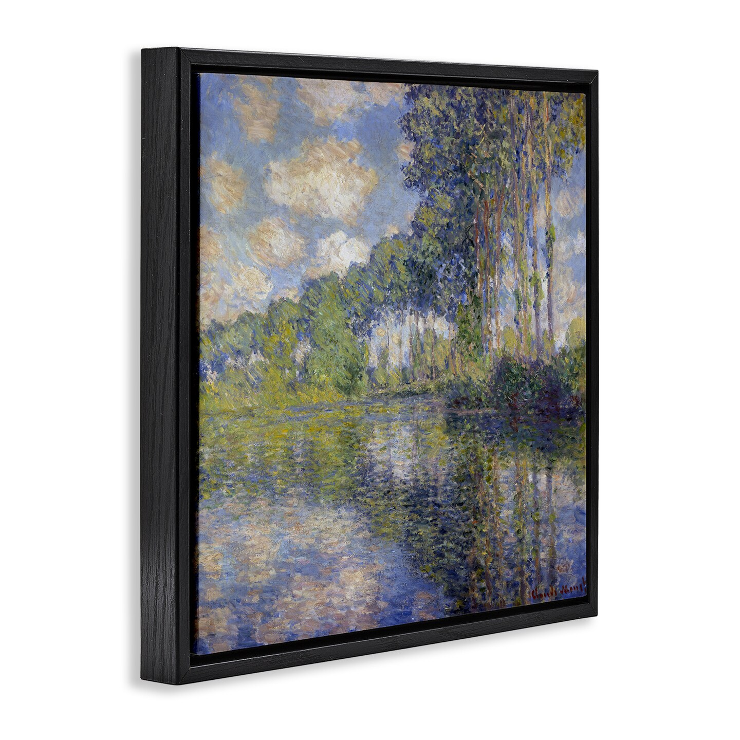 Stupell Industries Classic Monet Poplars on the Epte Framed Floater Canvas Wall Art Design by one1000paintings