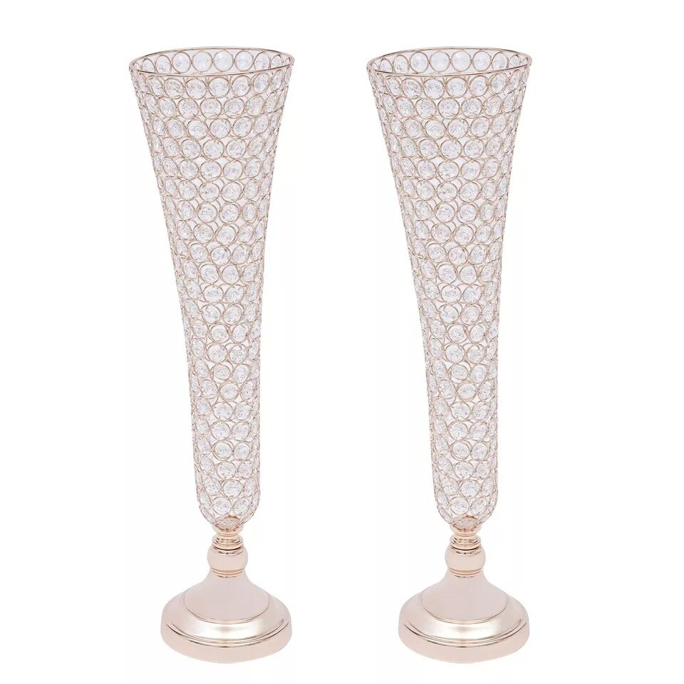 Table Decorative Centerpiece for Wedding Crystal Flower Stand for Anniversary