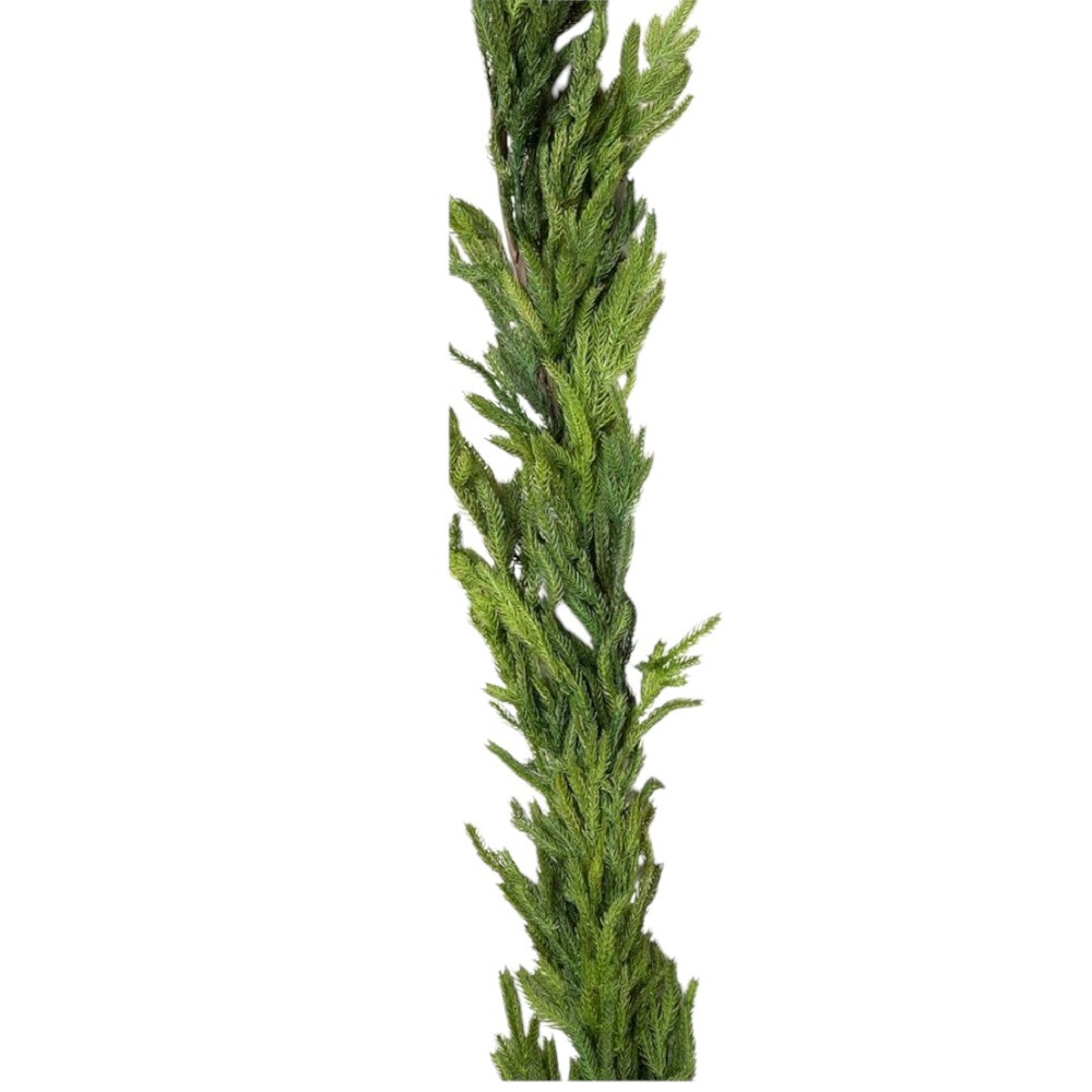 96-Inch Real Touch Norfolk Pine Garland – Elegant Greenery for Holiday Decor