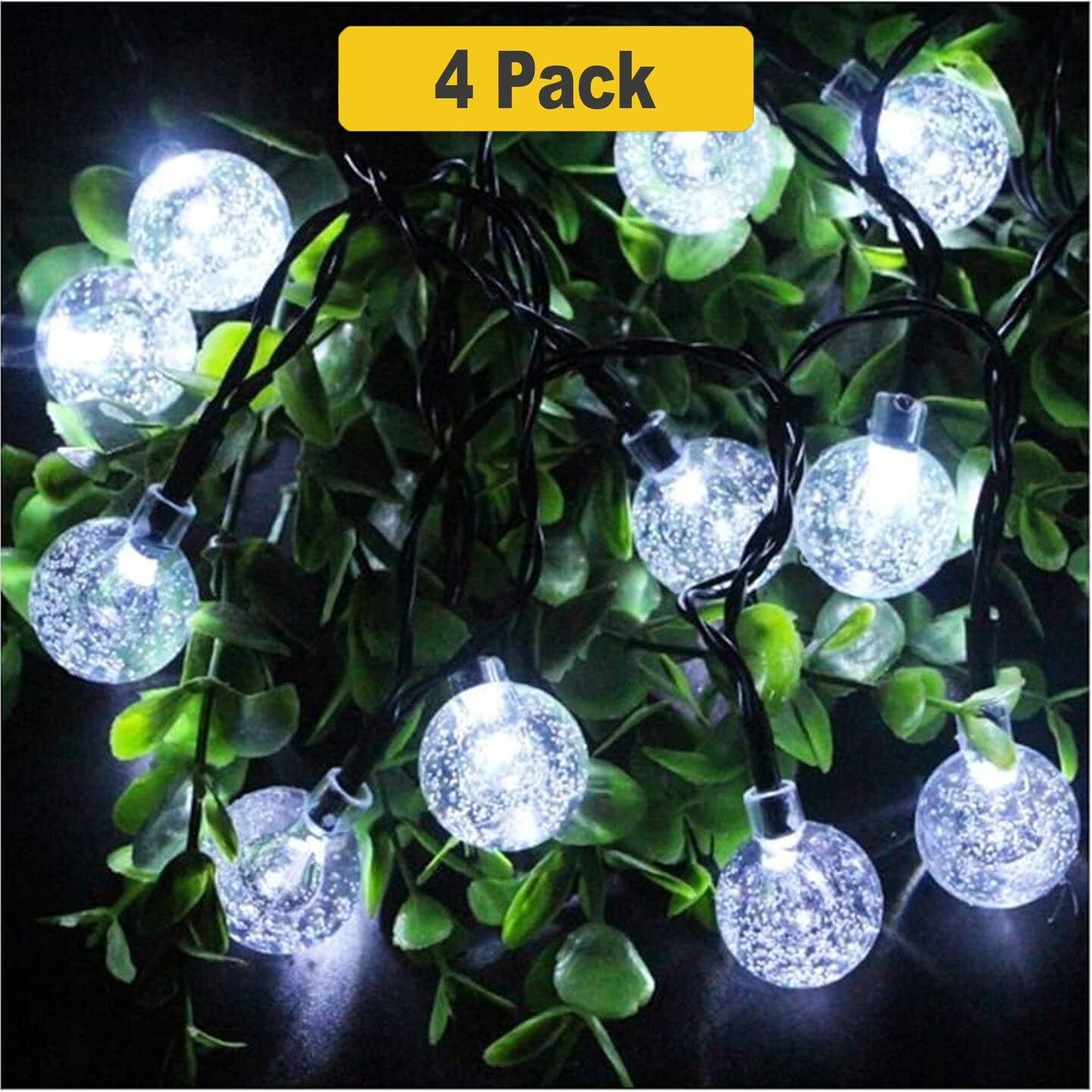 Decorative 30 LED Solar String Lights with Bubbly Globe Design