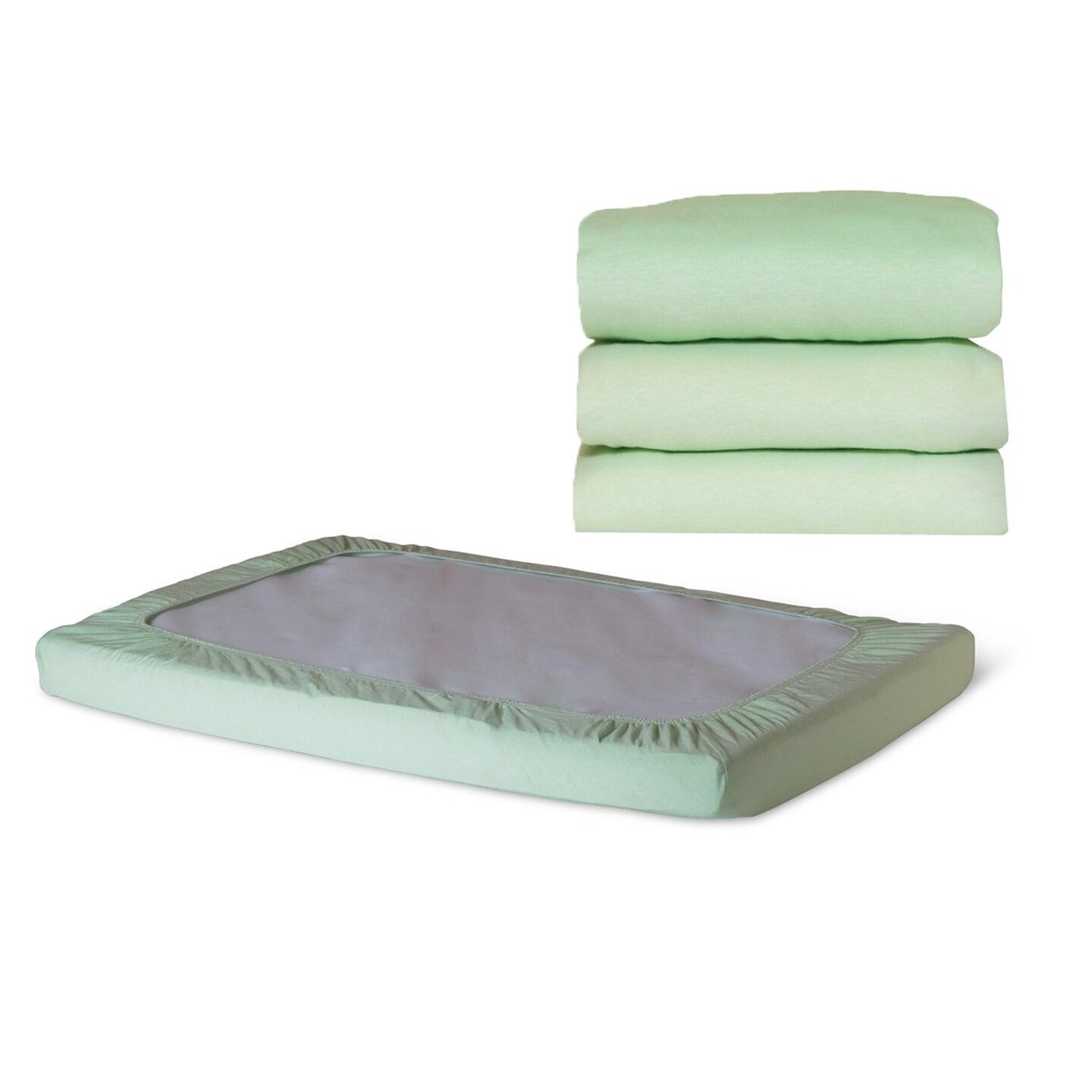 SafeFit&#x2122; Elastic Fitted Sheet, Compact-Size, Mint