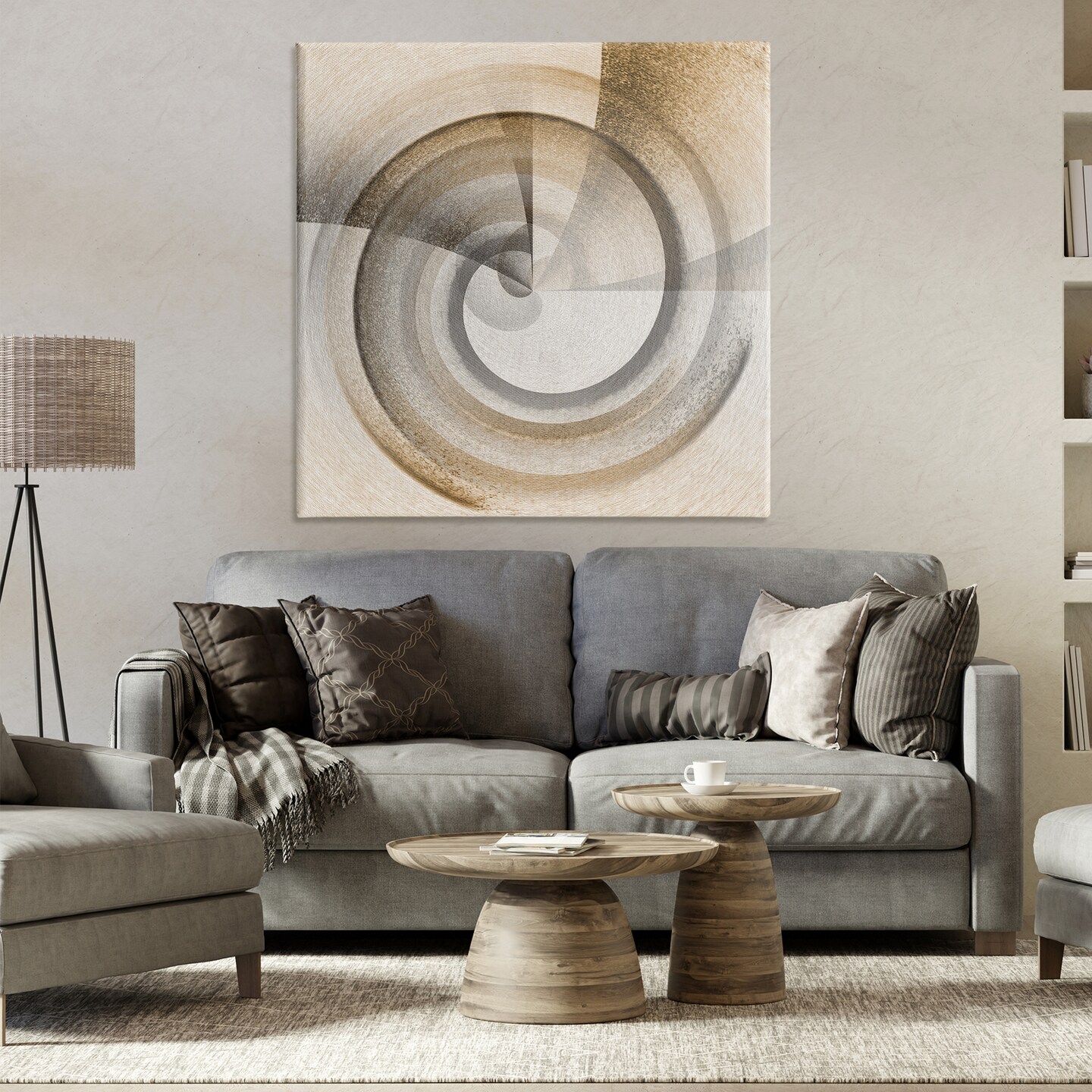 Stupell Industries Spinning Centric Circle Canvas Wall Art Design by Noah Bay